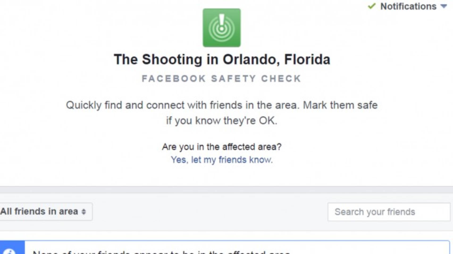 بسبب حادث أورلاندو.. فيسبوك يفعل خاصية "التحقق من السلامة"