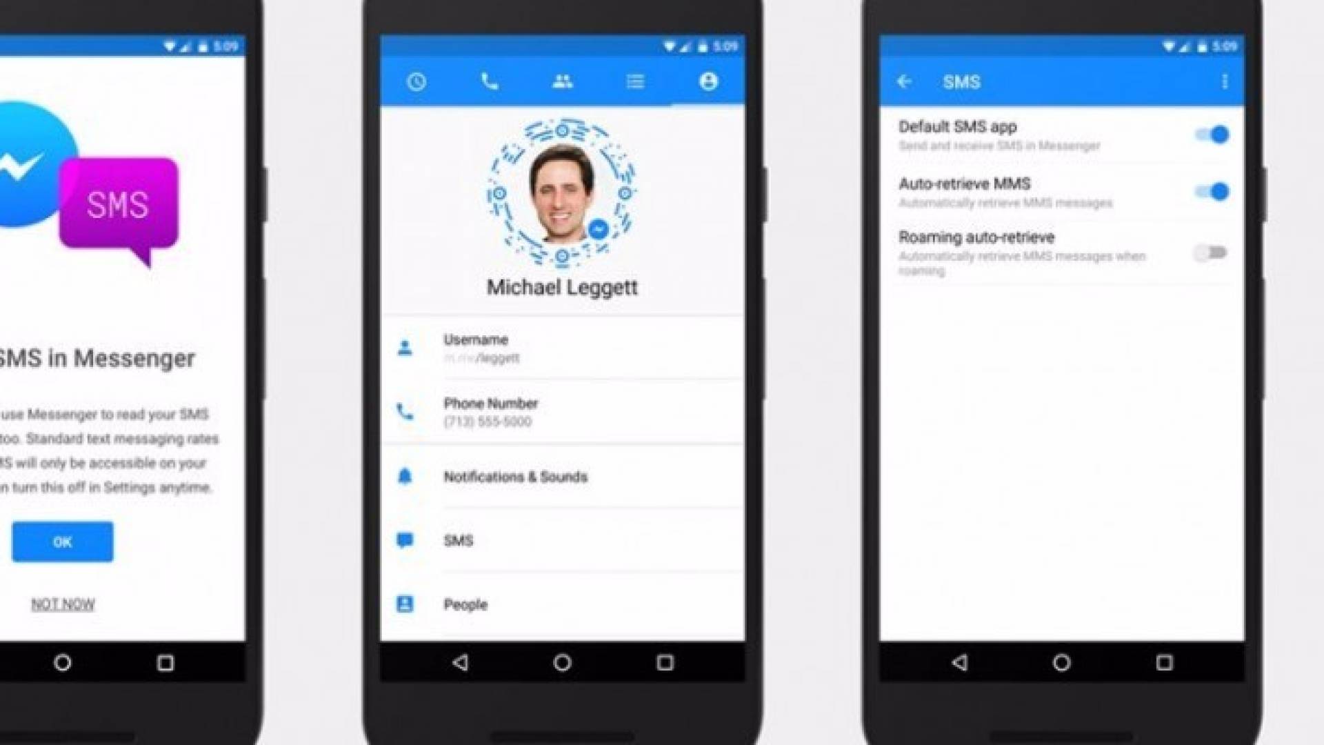 فيسبوك تتيح إرسال SMS من تطبيقات المحادثة