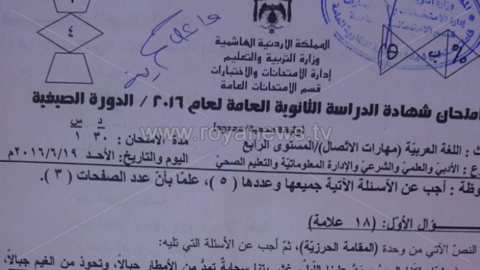 ارتياح عام بامتحان "مهارات الاتصال" وشكاوى من الاقلام .. صور