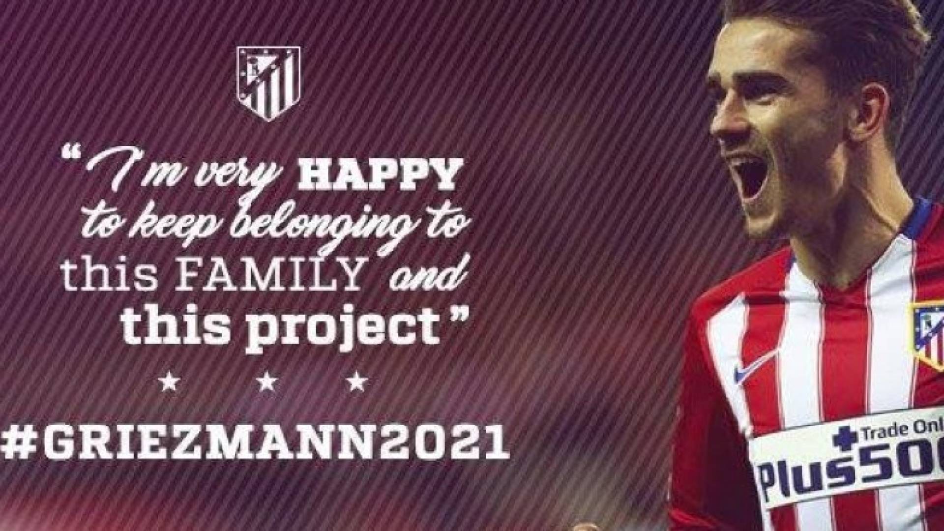 رسميا: أتلتيكو مدريد يجدد عقد غريزمان لخمس سنوات