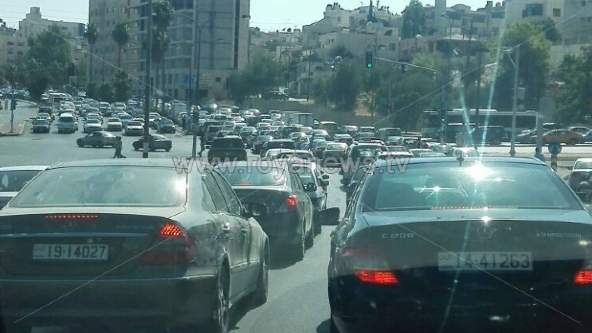 جانب من الازمة في شوارع عمان