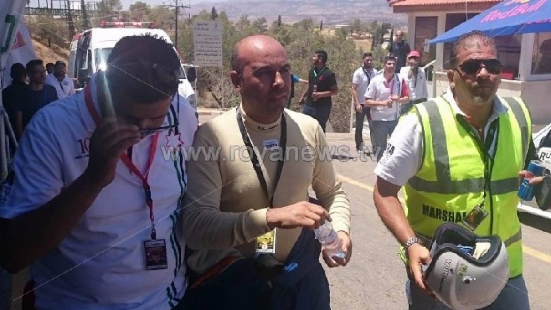 بالفيديو: احتراق سيارة في سباق تل الرمان