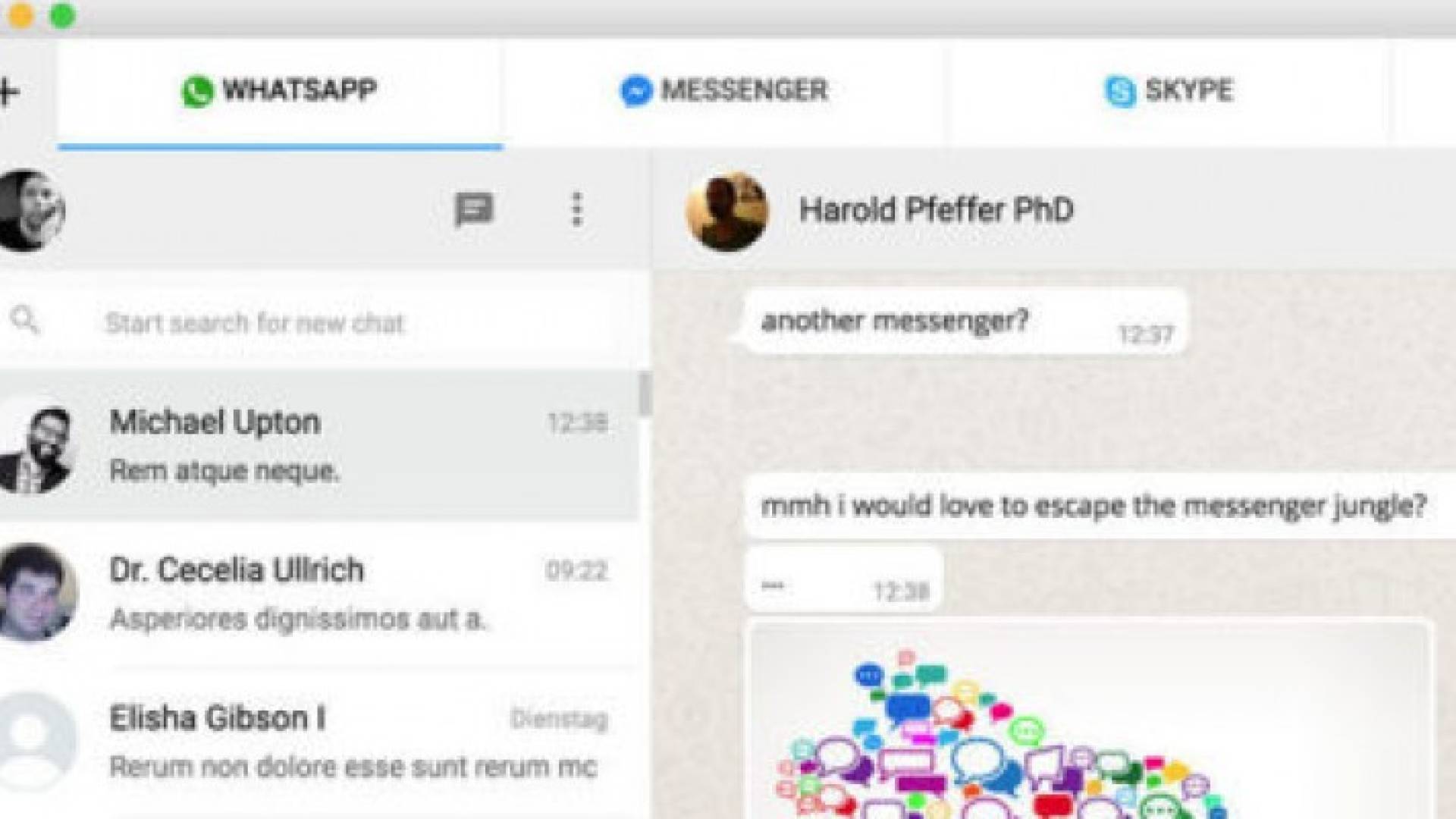تطبيق يجمع لك Skype و وWhatsApp و وFacebook