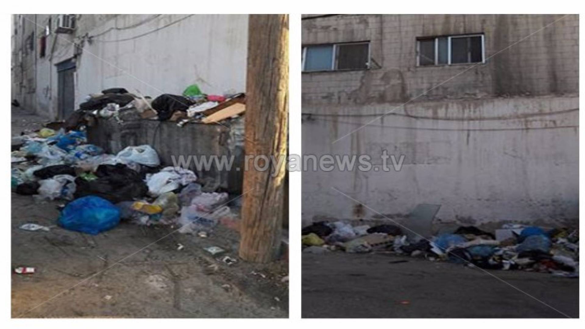 شكاوى من تراكم النفايات في منطقة بيادر وادي السير .. صور