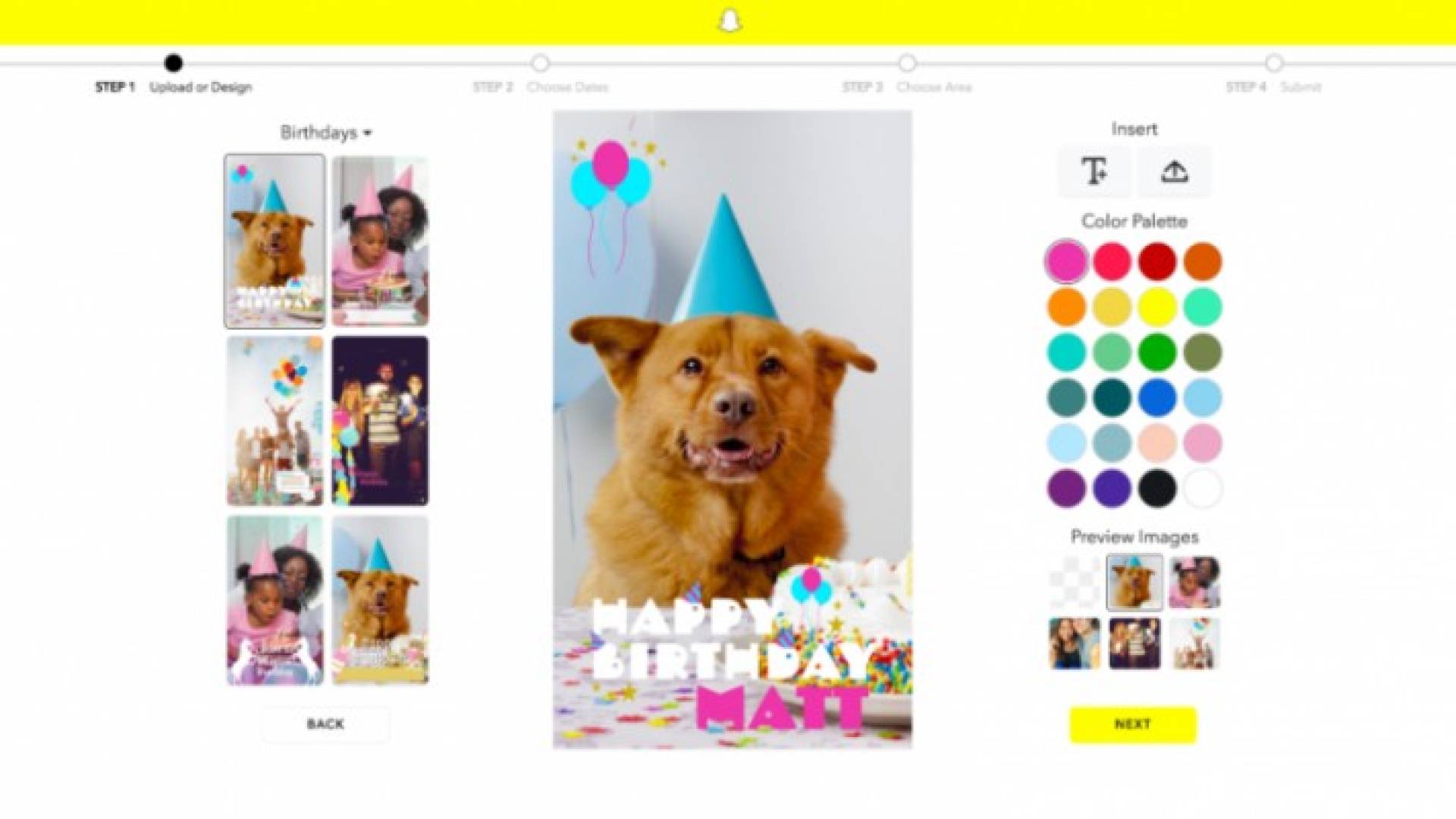 سناب شات تجعل الحصول على Geofilters أكثر سهولة