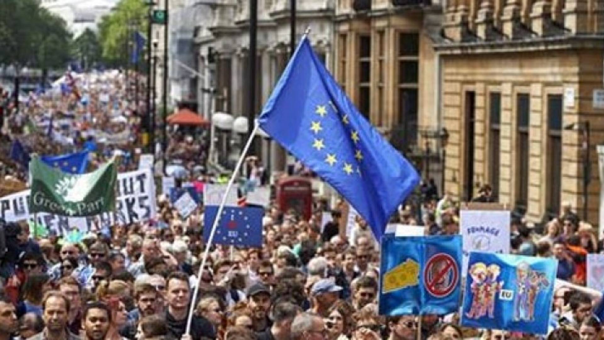 تظاهرة في لندن احتجاجا على خروج بريطانيا من الاتحاد الاوروبي