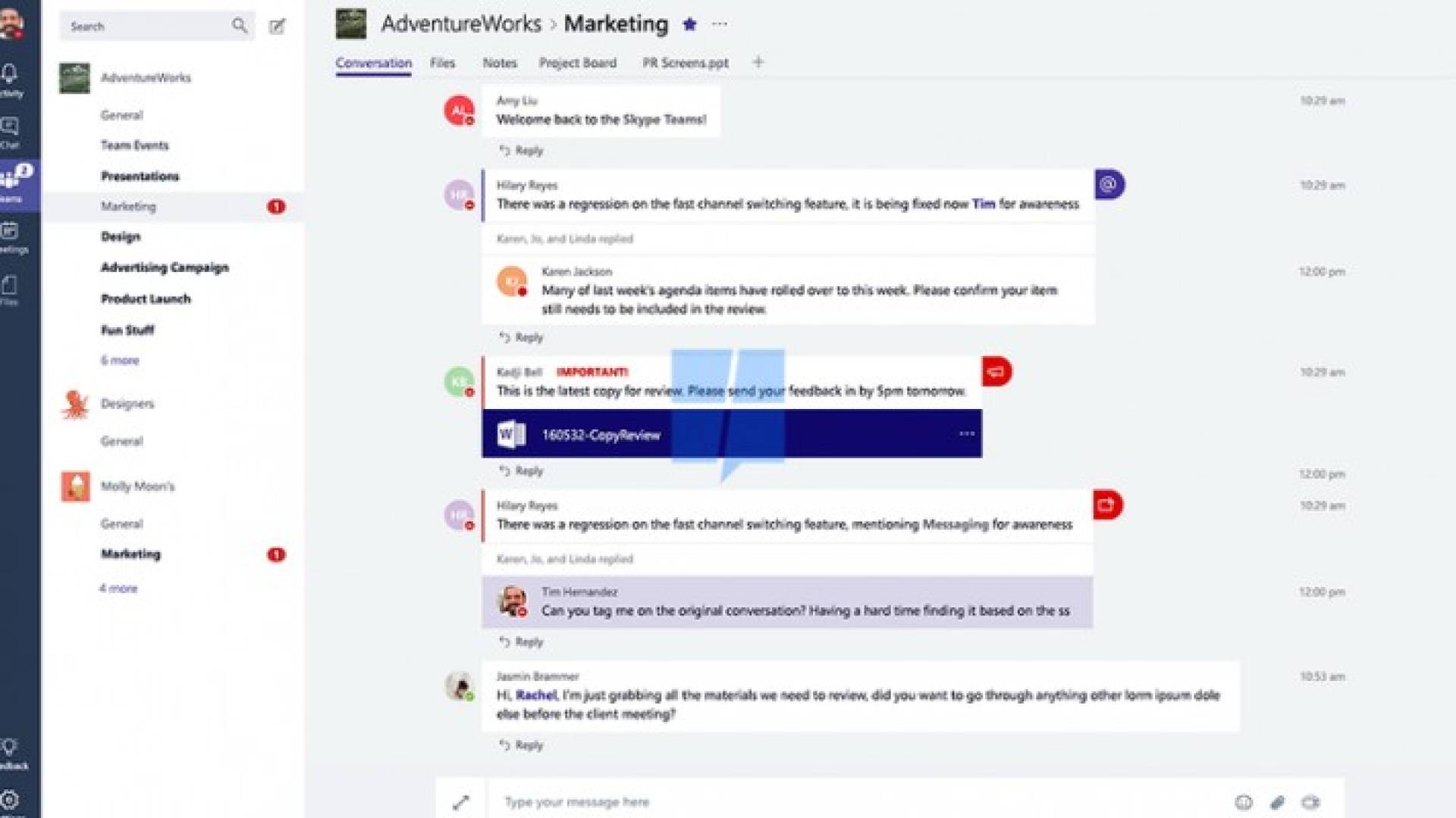 مايكروسوفت تطور خدمة تواصل بين فرق العمل مثل Slack