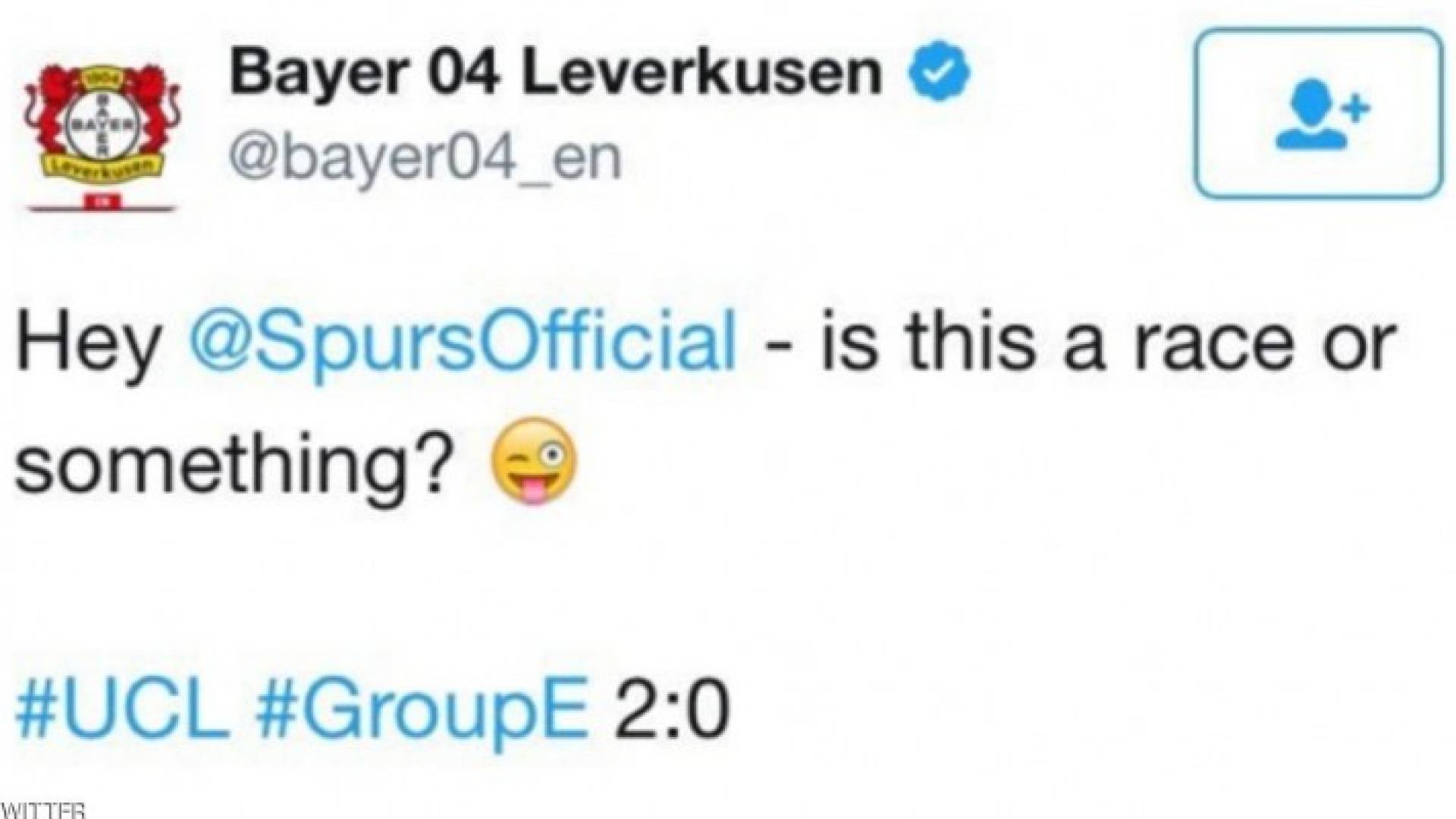  تغريدة ليفركوزن المحذوفة التي سخر فيها من تأخر توتنهام