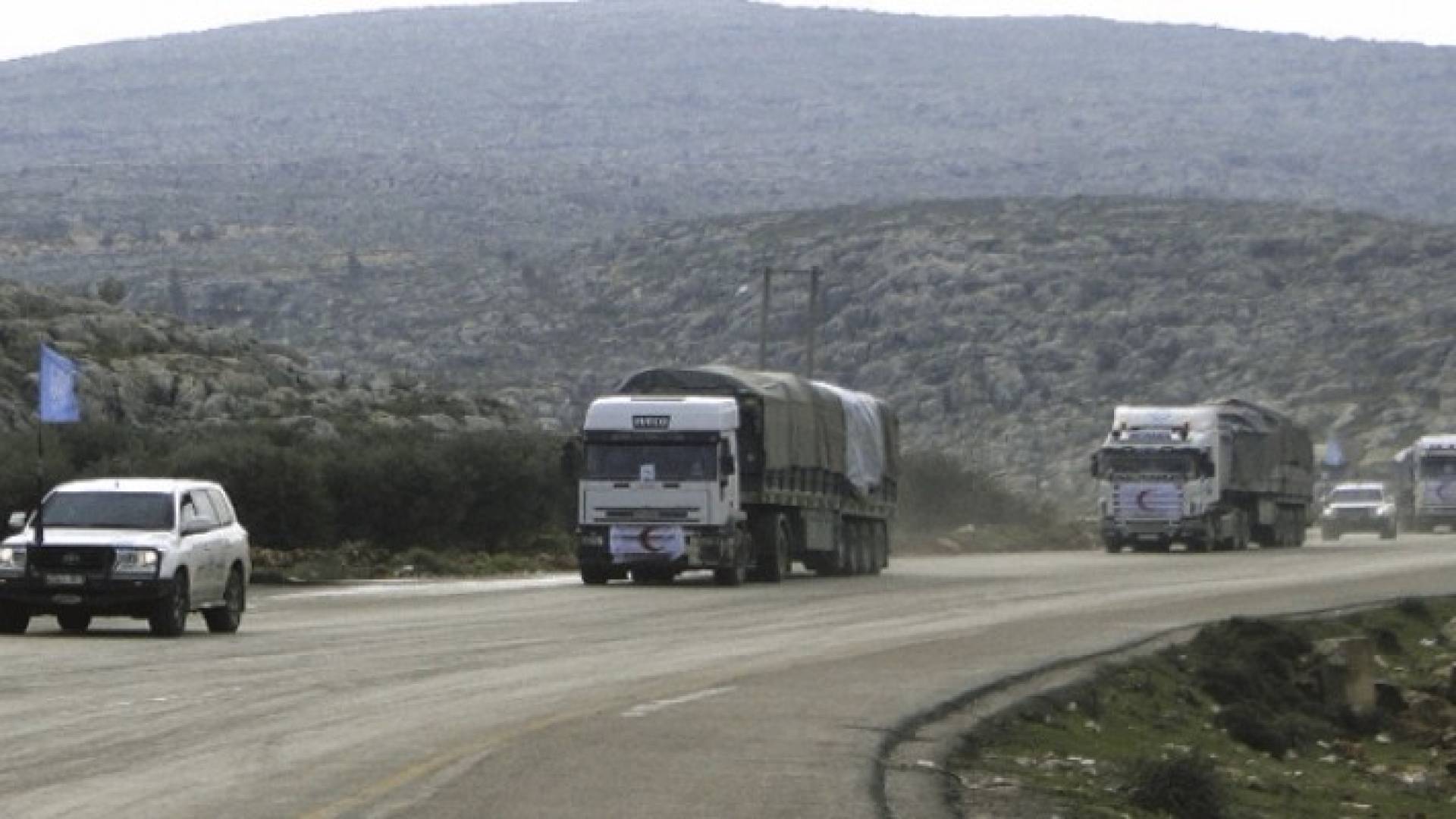 نحو 20 شاحنة مساعدات تدخل سوريا من حدود تركيا