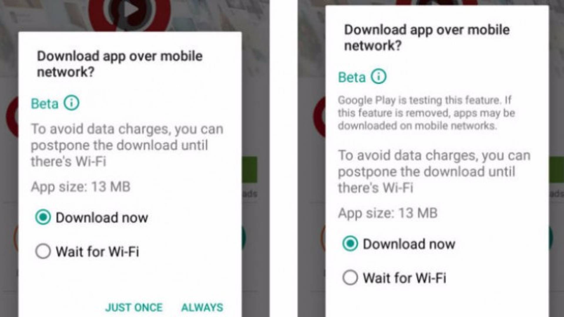 قوقل بلاي يختبر إتاحة تأجيل تنزيل التطبيق حتى توفر شبكة لاسلكية