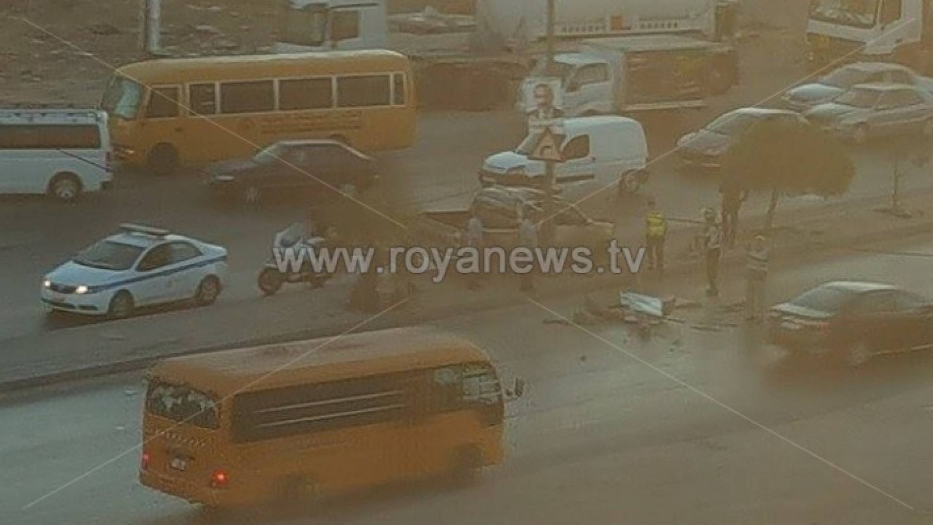 اصابة شخص بحادث تصادم جنوب العاصمة عمان