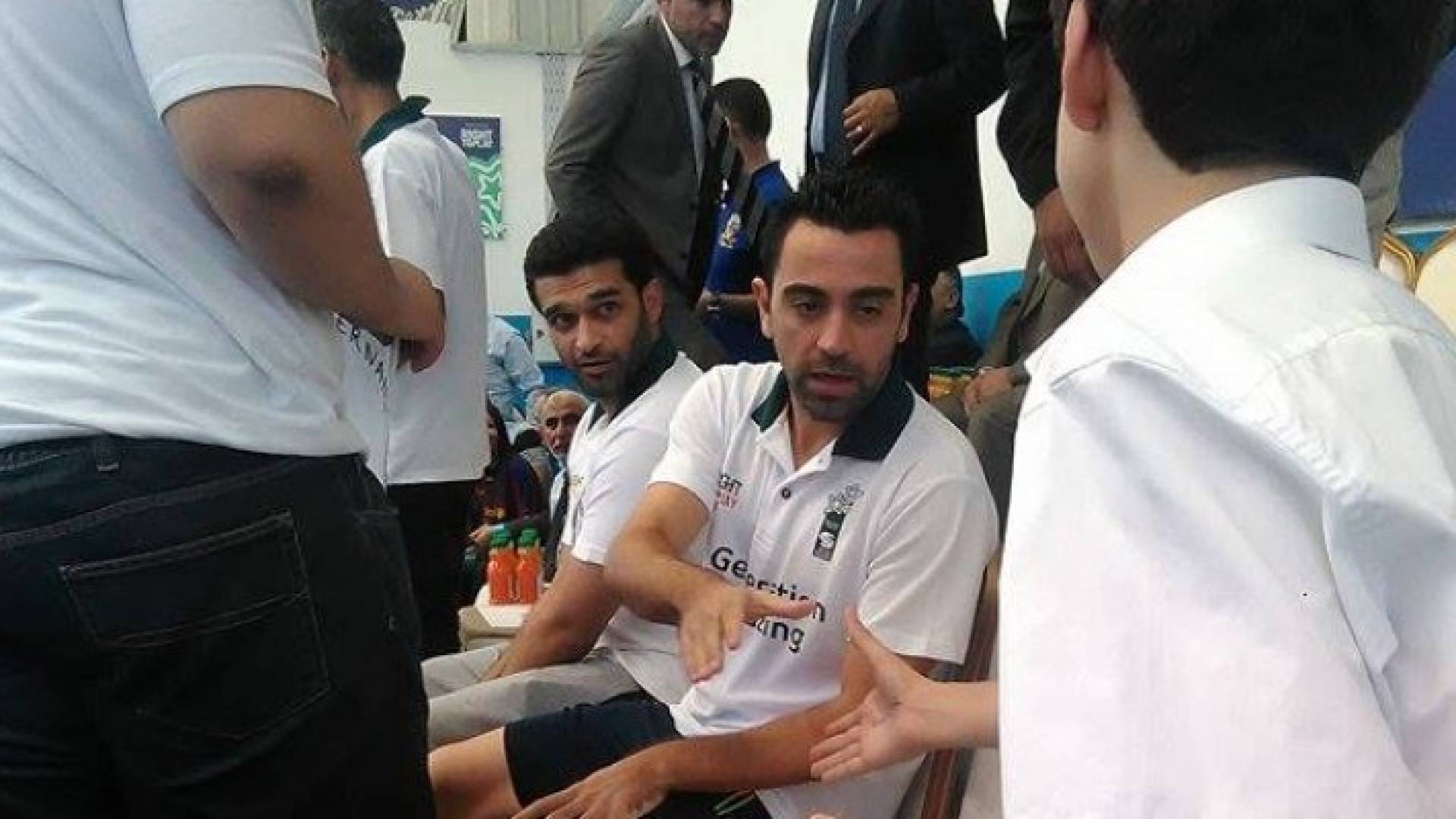 نجم المنتخب الاسباني وبرشلونة السابق تشافي هيرنانديز - تصوير انس العمري