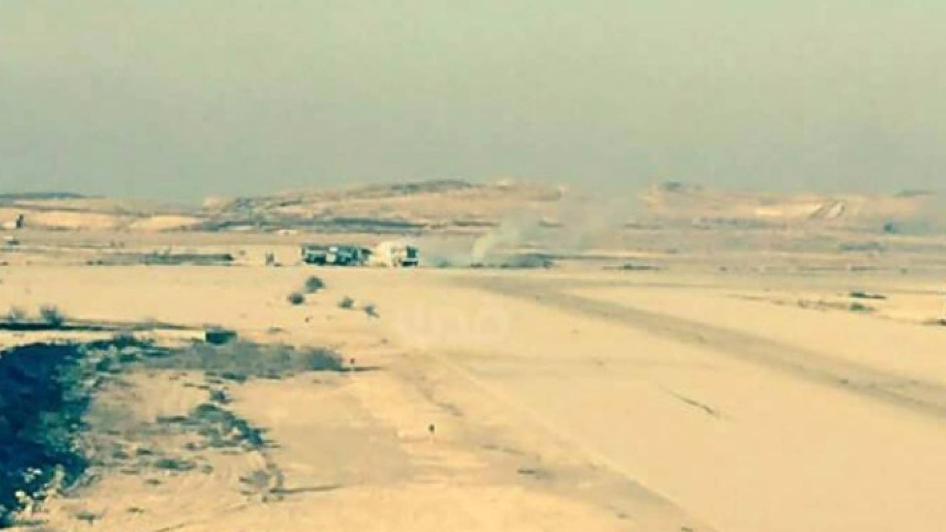 من مكان تحطم الطائرة التابعة للاحتلال الاسرائيلي 