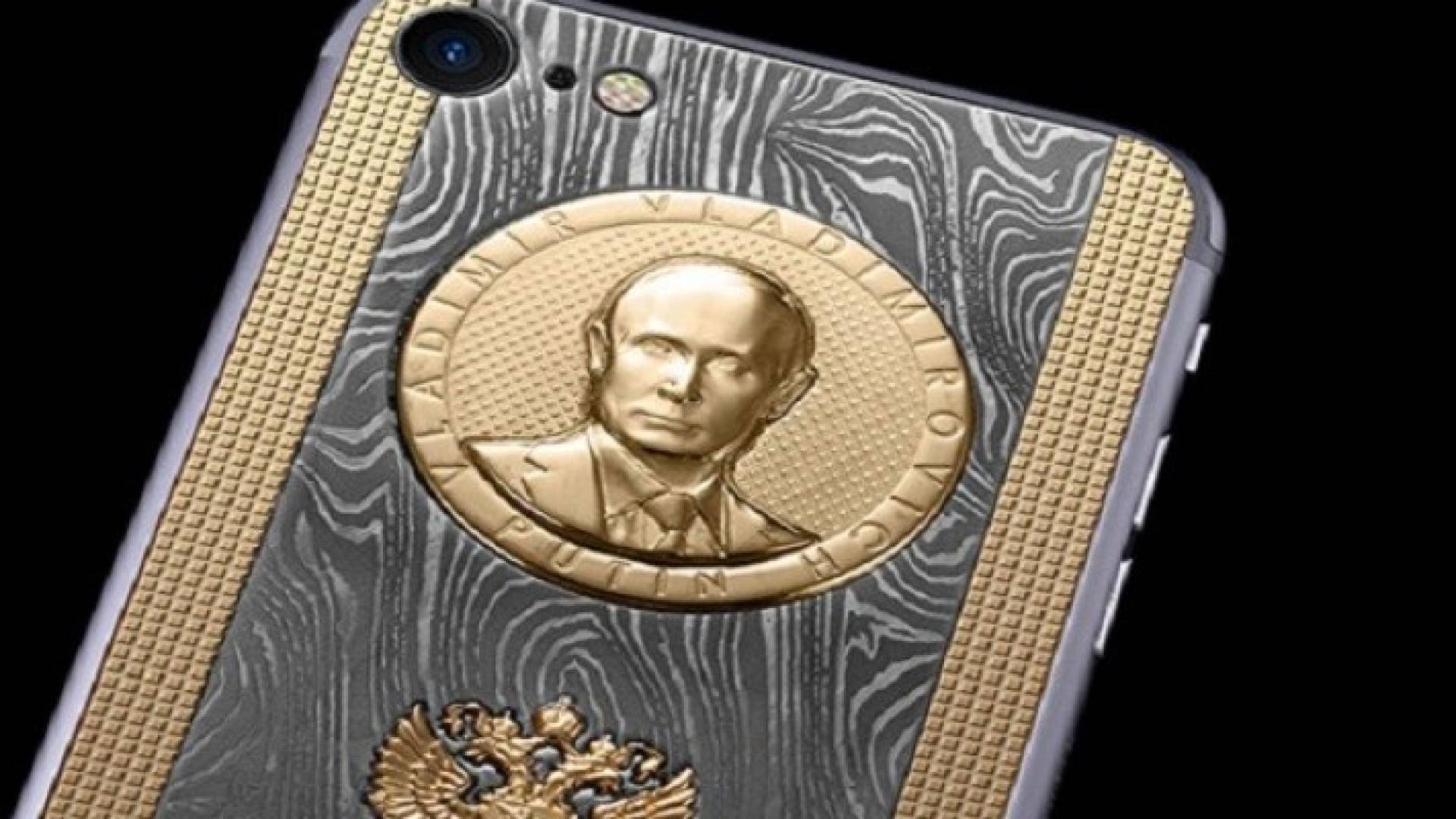 أيفون 7 بالذهب والفولاذ الدمشقي في عيد ميلاد بوتين