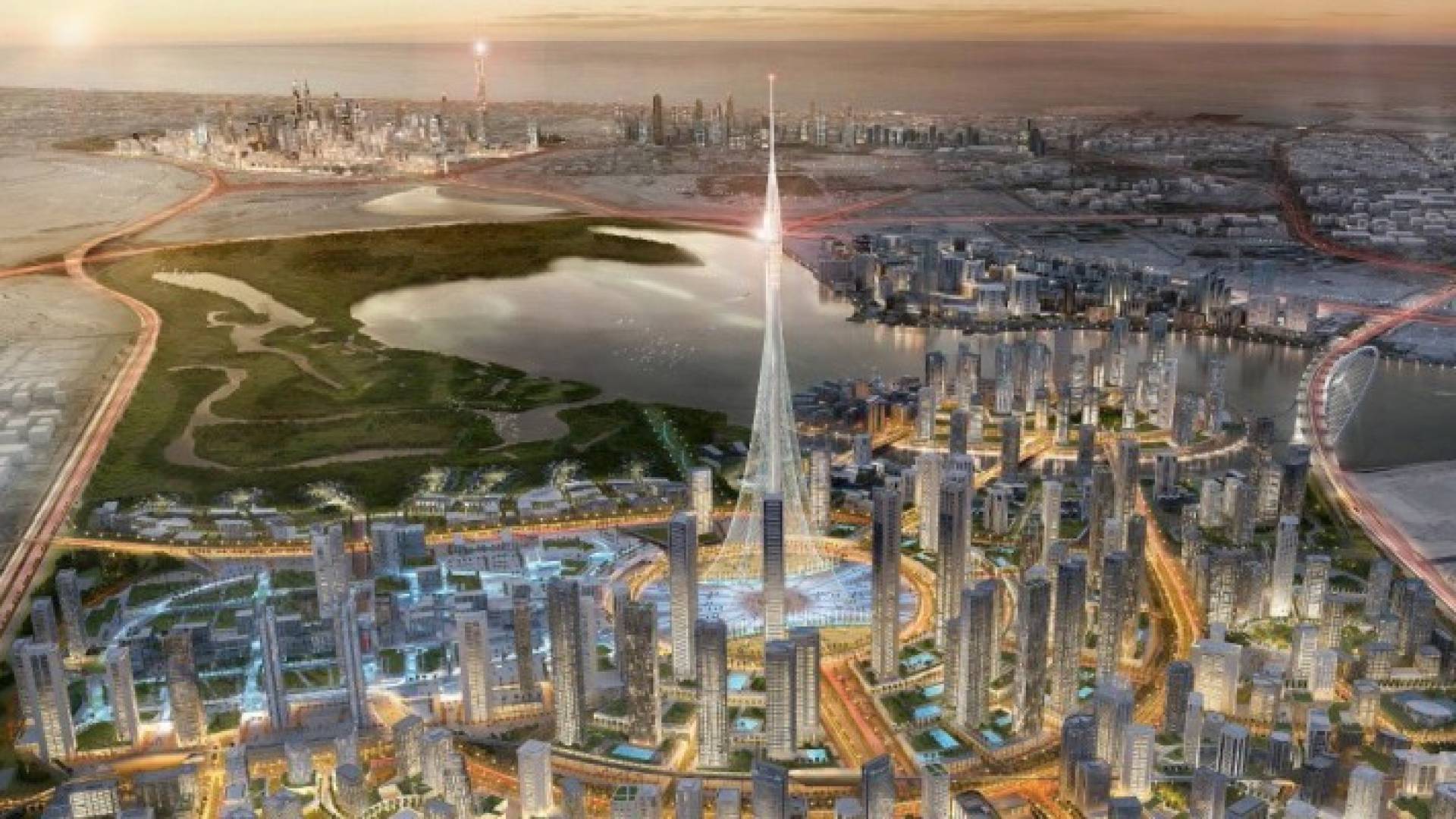 برج خور دبي تكلفته تصل الى مليار دولار 