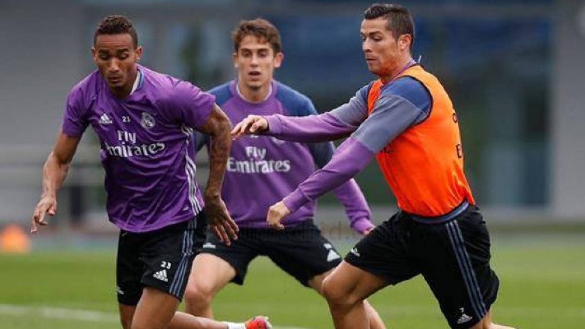 بيبي و رونالدو أثناء التدريبات