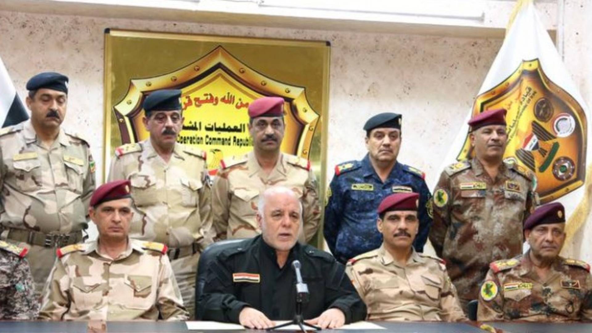 رئيس الوزراء العراقي حيدر العبادي يعلن بدء عملية تحرير الموصل