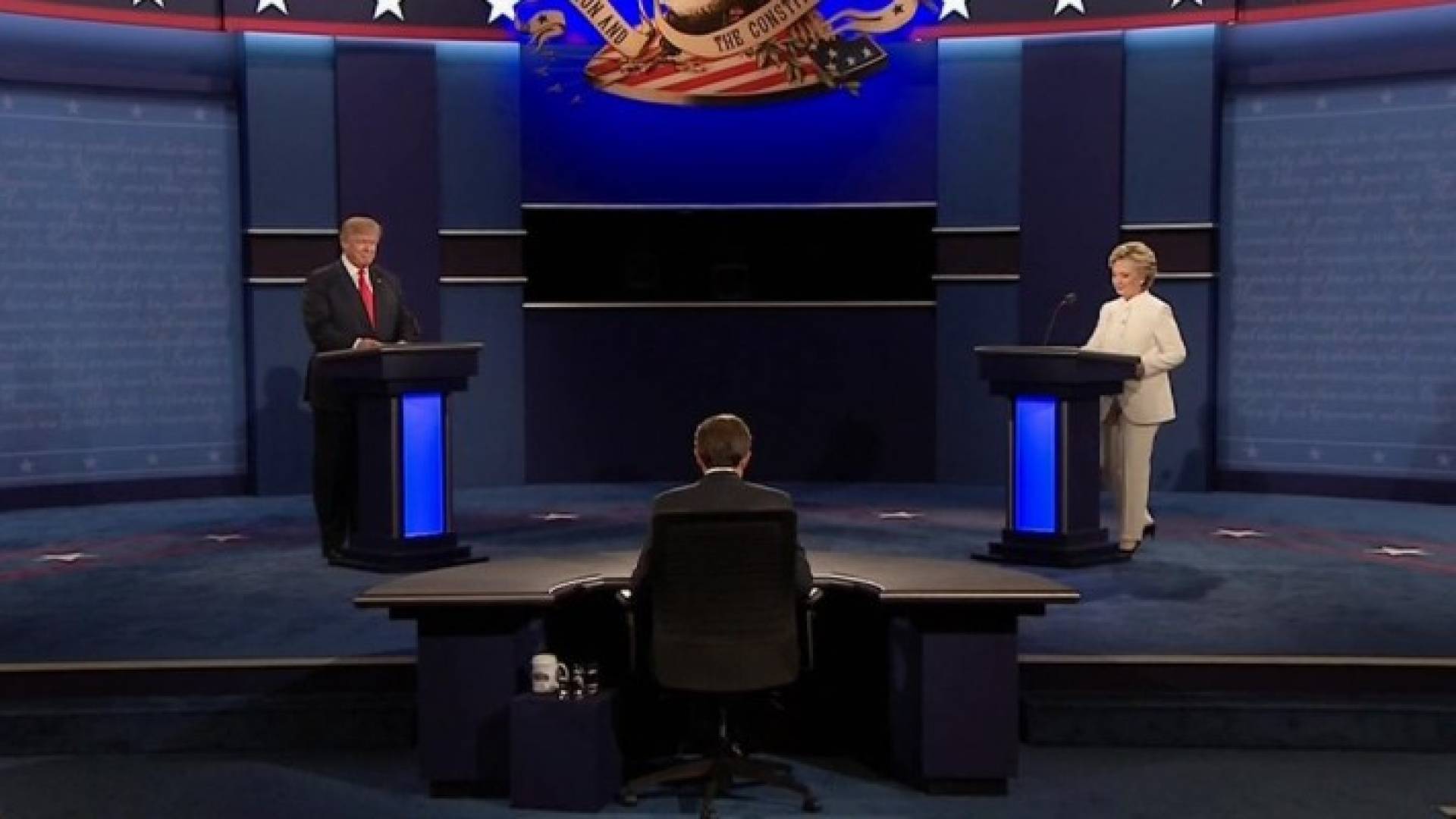 مرشحا الرئاسة الأميركية كلينتون وترامب في المناظرة الأخيرة