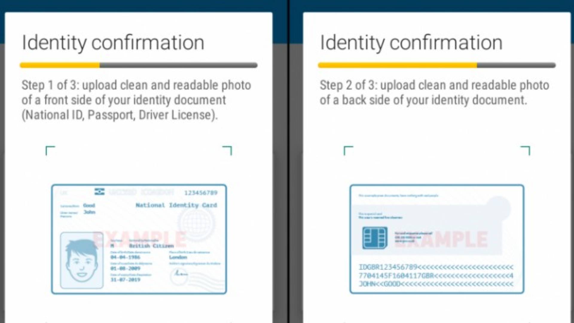 يعرض التطبيق العديد من النوافذ ليطلب منك تفاصيل بطاقة مصرفية
