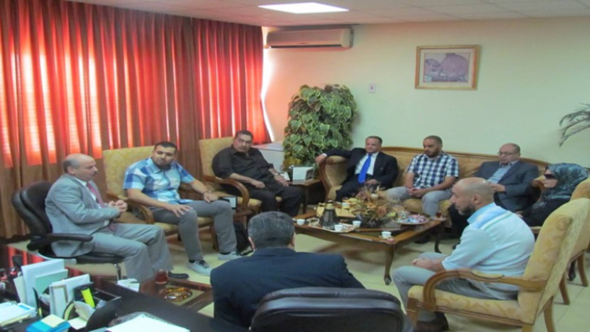 جانب من زيارة الوفد الليبي 