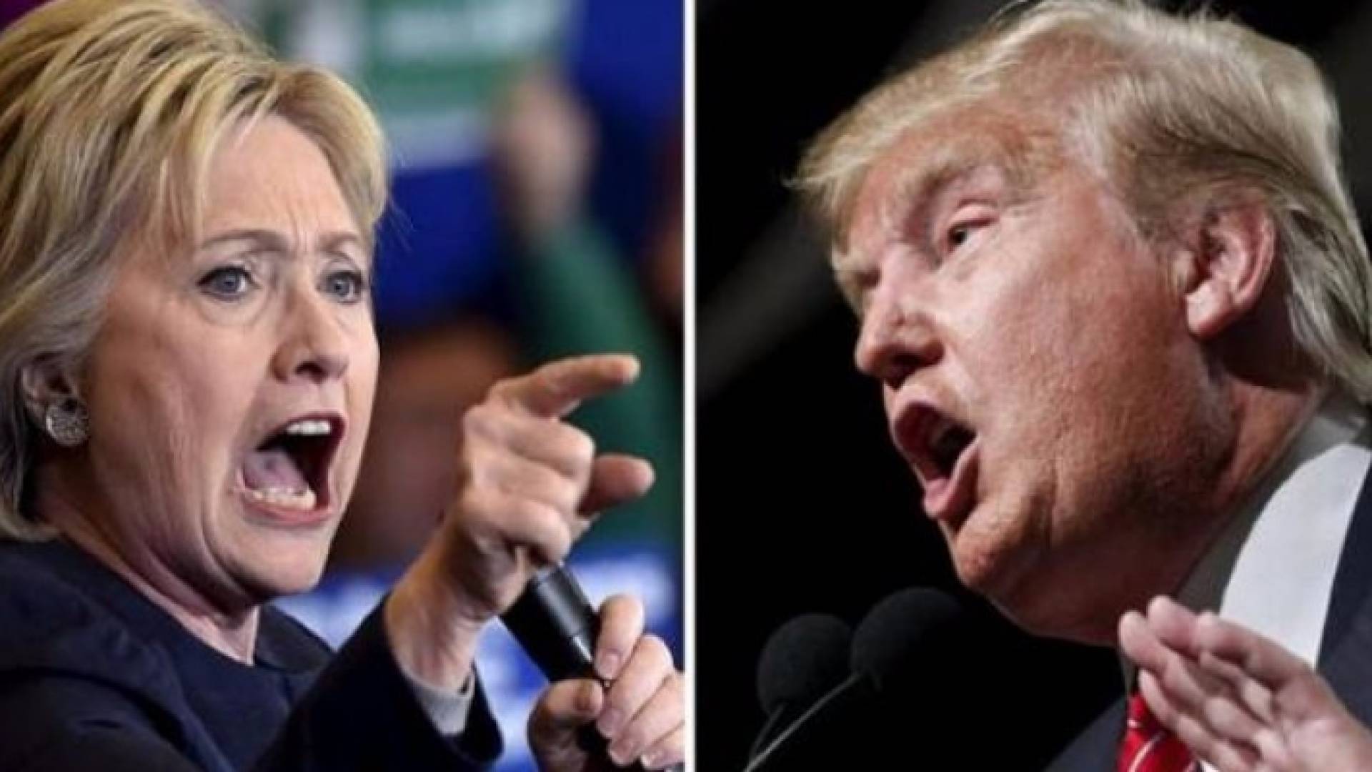 المرشح الجمهوري والمرشحة الديمقراطية للرئاسة هيلاري كلينتون