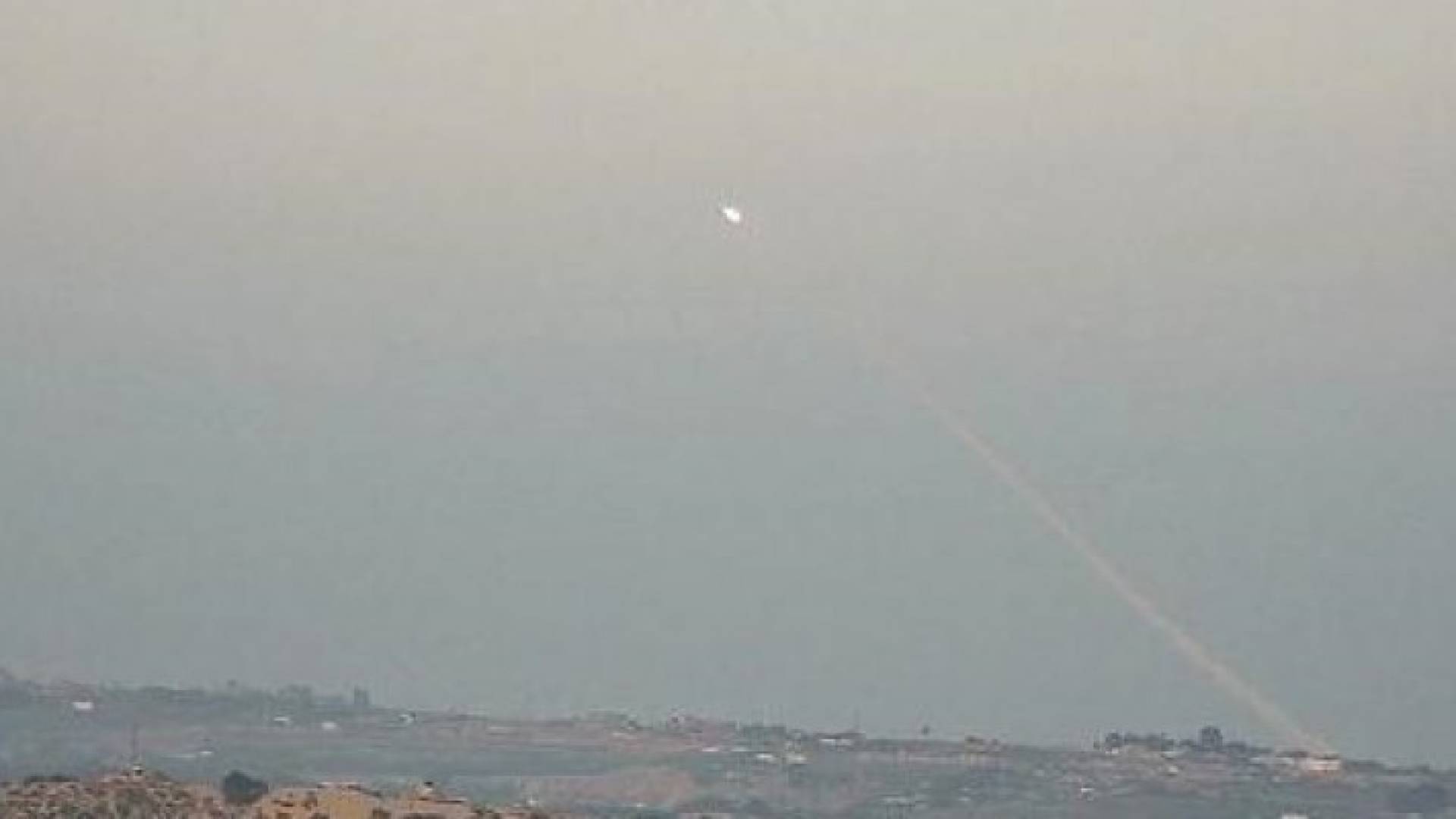 صورة للانطلاق الصاروخ من غزة