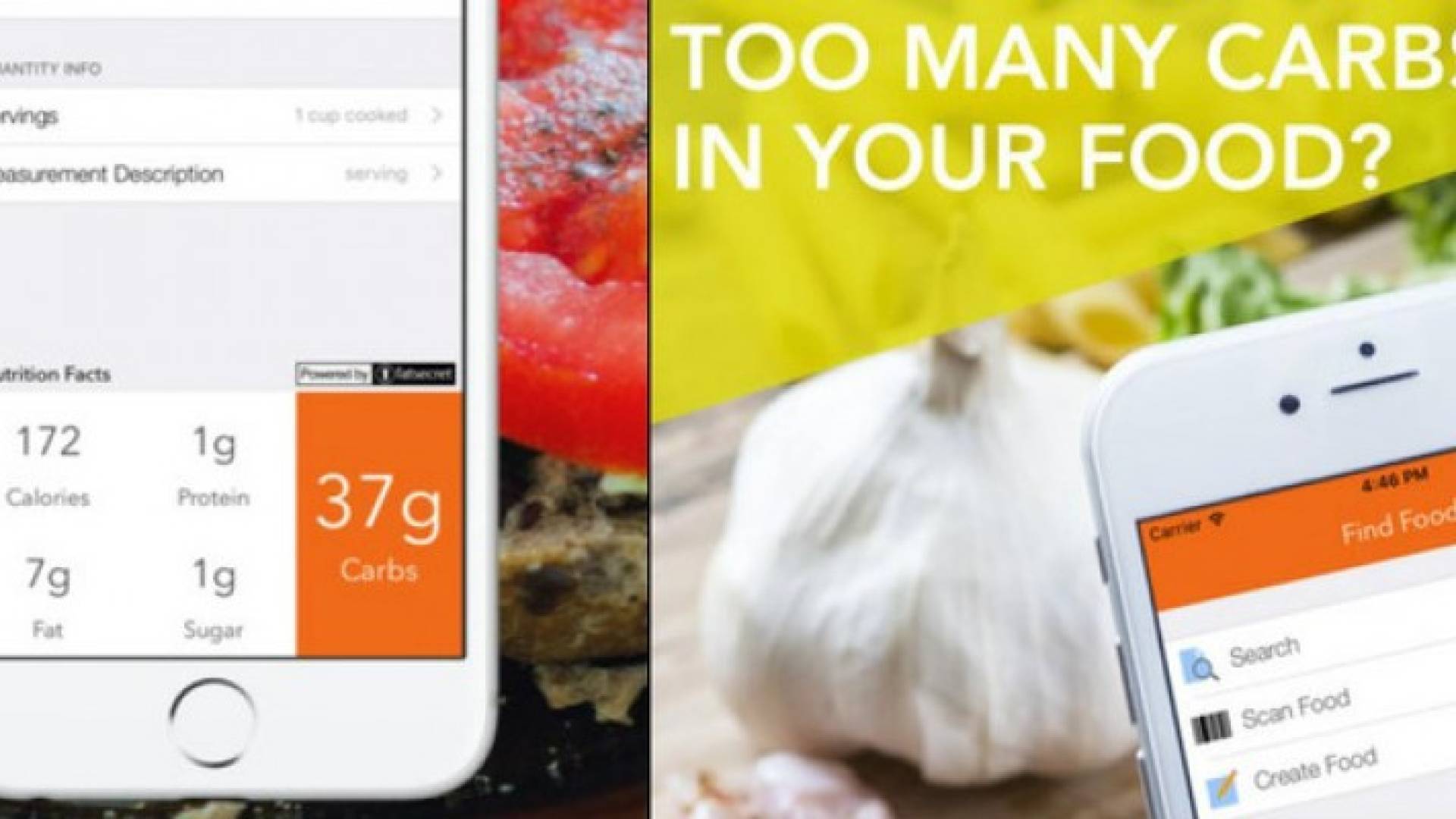 تطبيق يكشف كمية الكربوهيدرات 