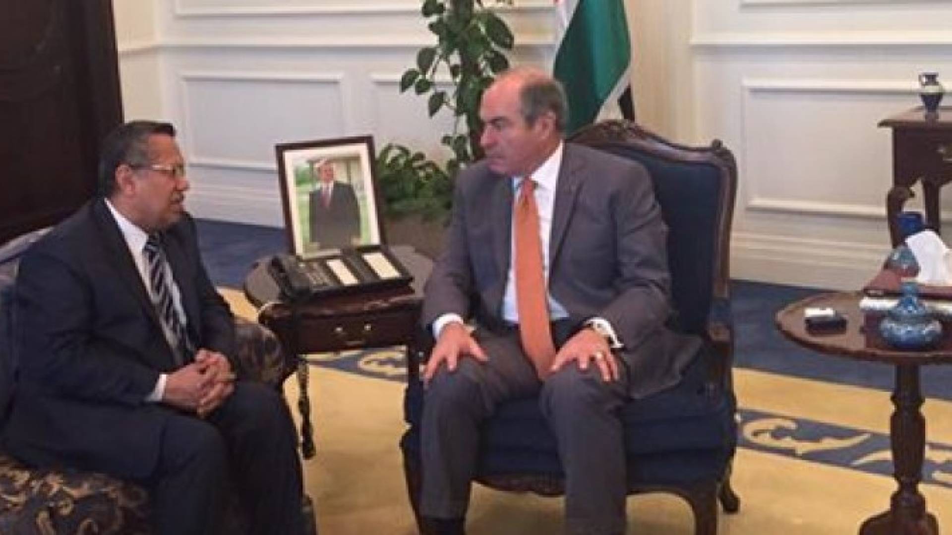 جانب من الاستقبال في دار رئاسة الوزراء