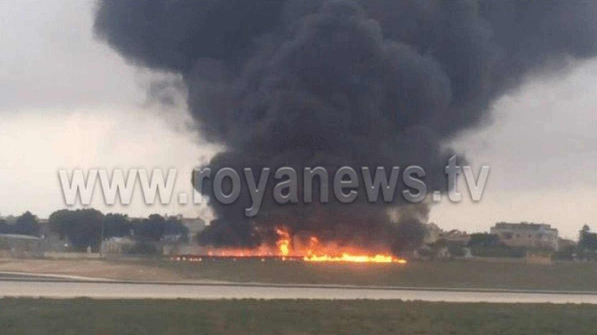 جانب من تحطم الطائرة