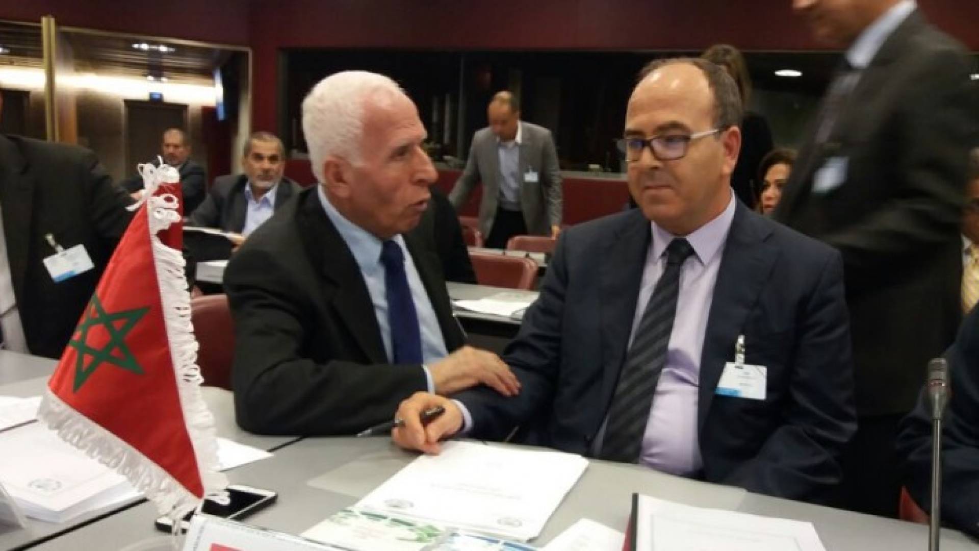 الاحمد ورئيس مجلس المستشارين المغربي في جنيف