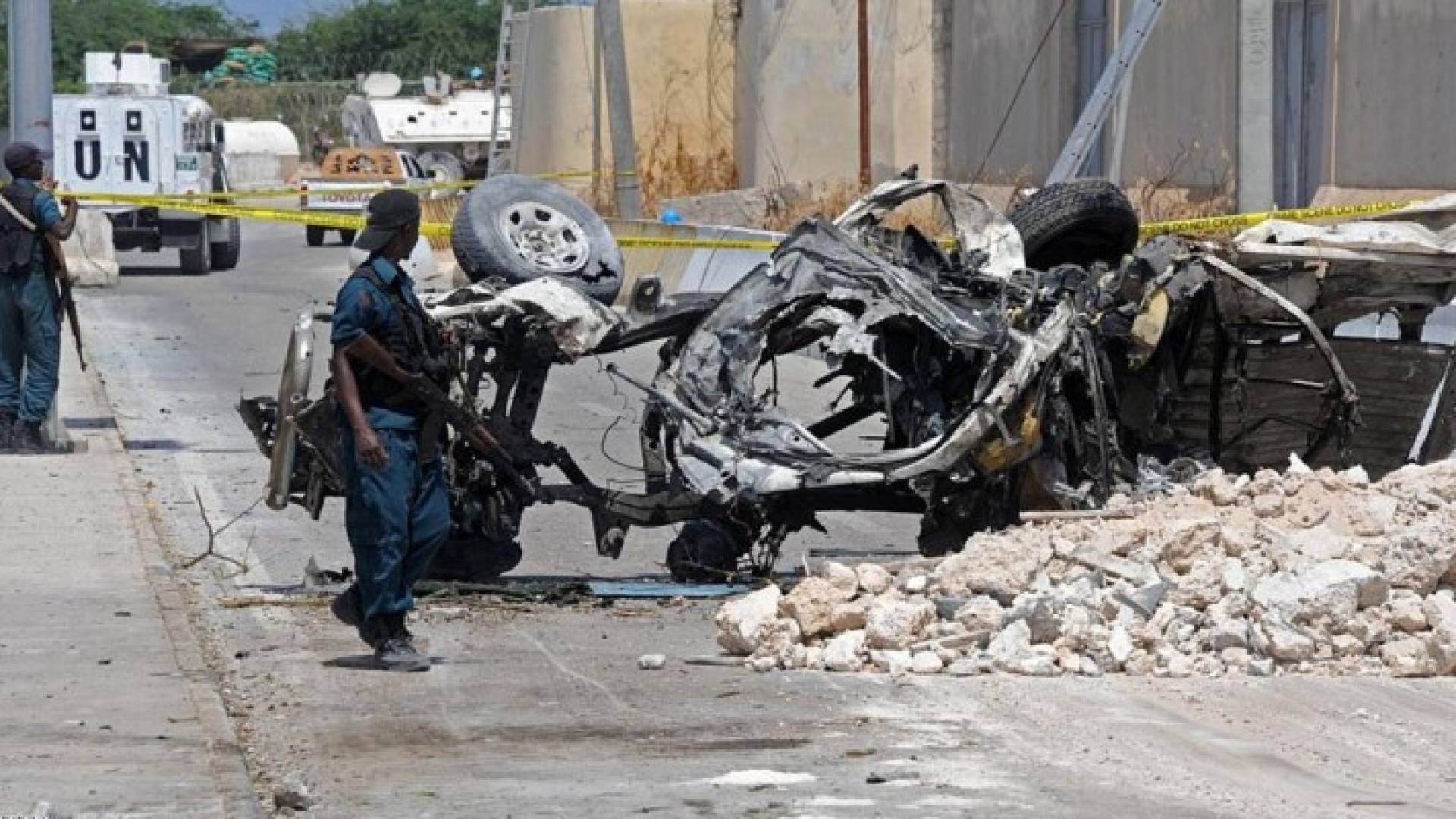  صورة أرشيفية لتفجير سابق في الصومال قامت به حركة الشباب