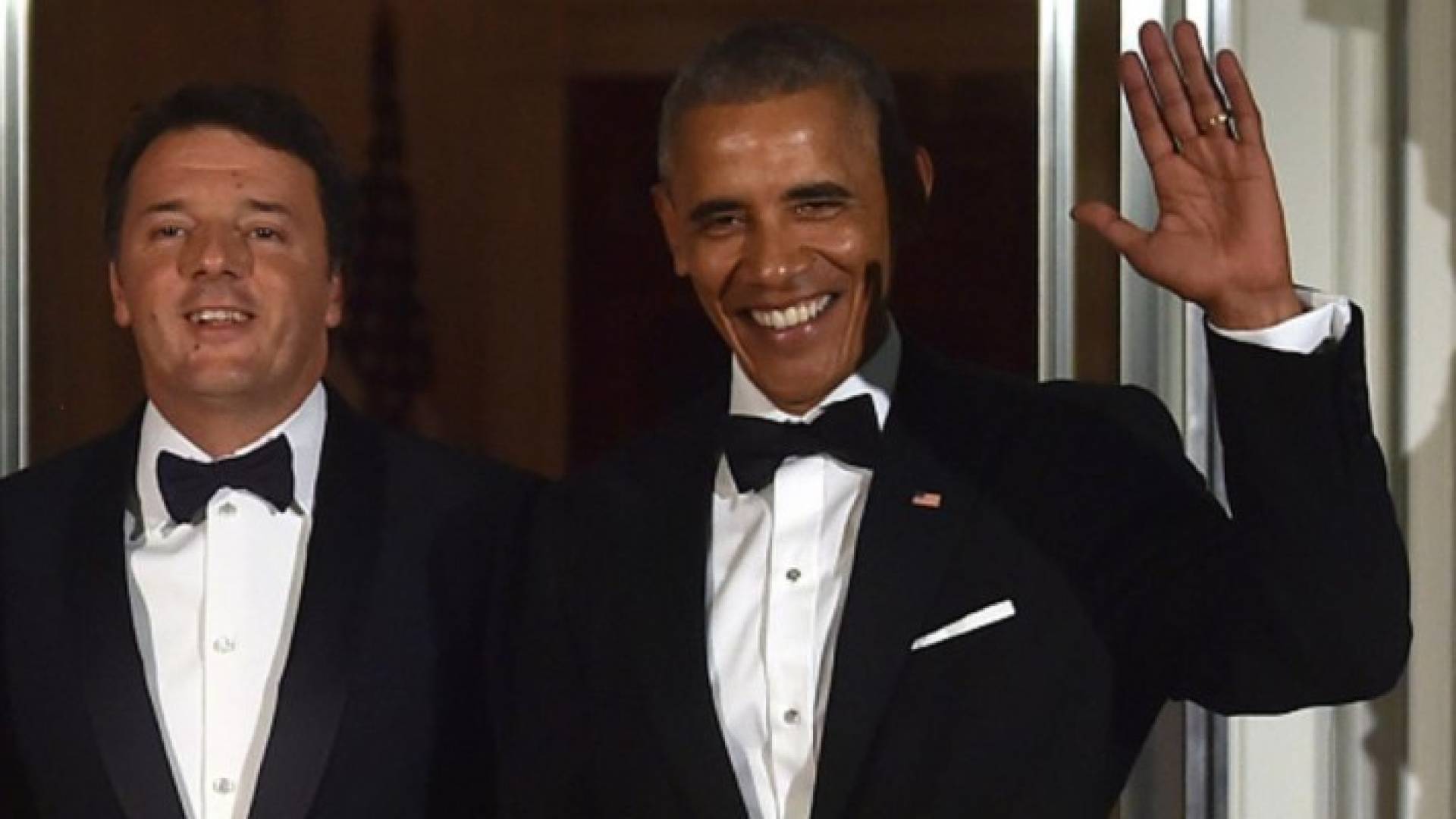 الرئيس الأميركي مع رئيس الوزراء الإيطالي