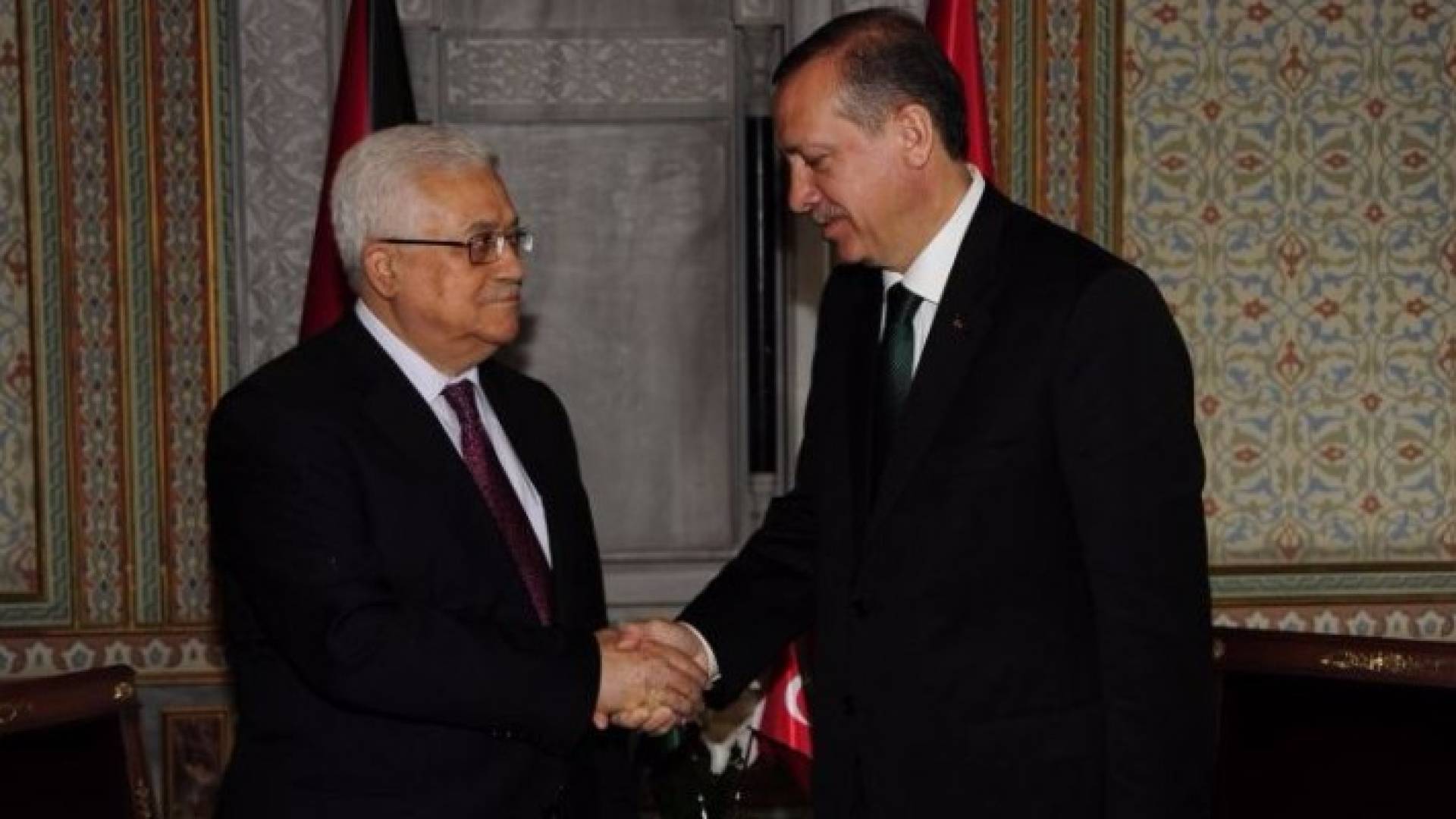 الرئيس التركي مع الرئيس الفلسطيني 