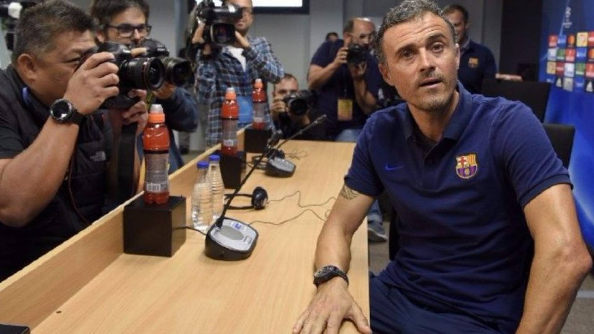 لويس إنريكي، المدير الفني لبرشلونة الإسباني 