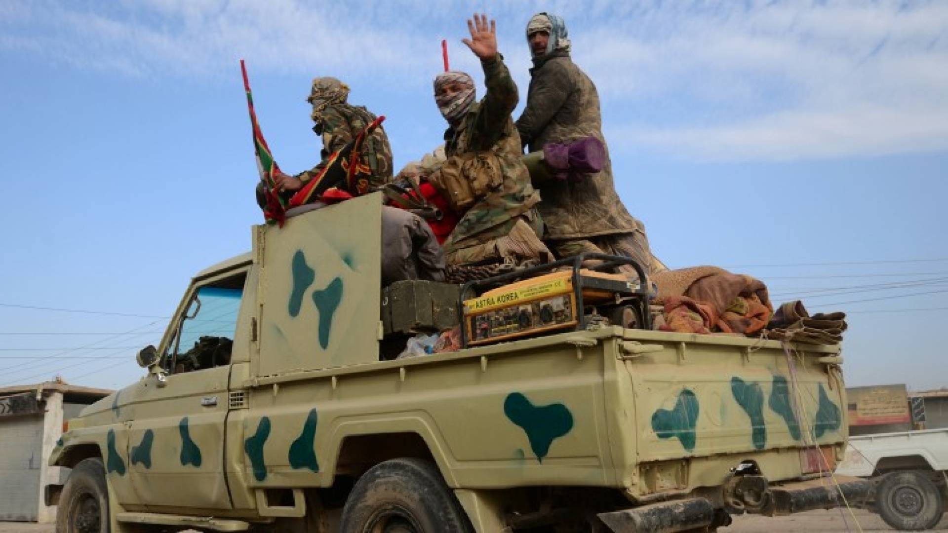 عناصر من الحشد الشعبي في الموصل العراق