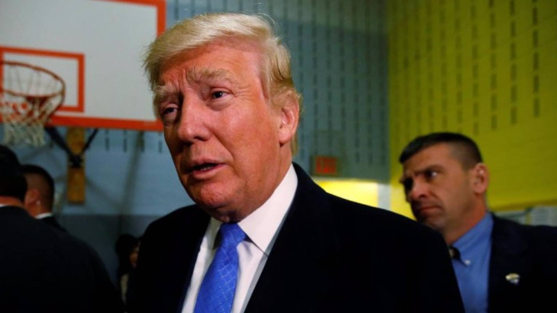 المرشح الجمهوري للرئاسة الأميركية دونالد ترامب عقب إدلائه بصوته في نيويورك