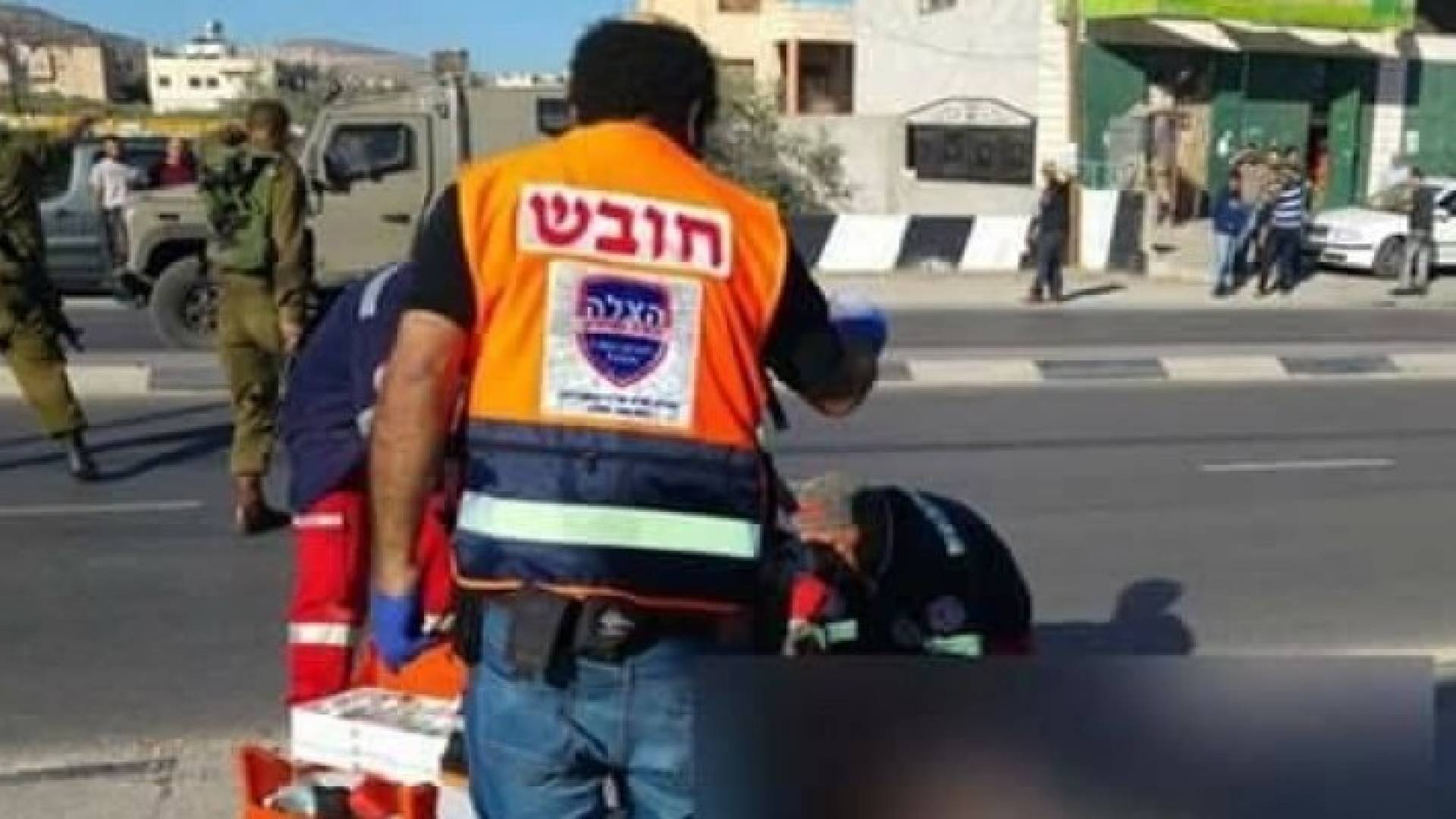 صورة لموقع اصابة الشاب 