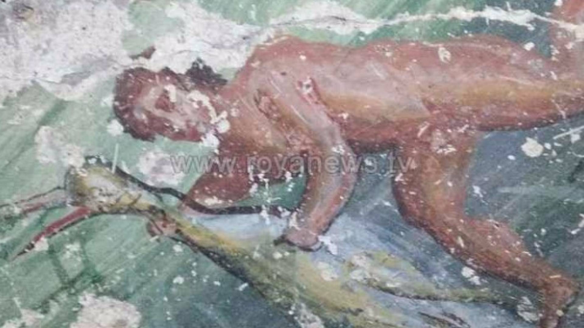 جانب من الآثار التي اكتشفت في اربد