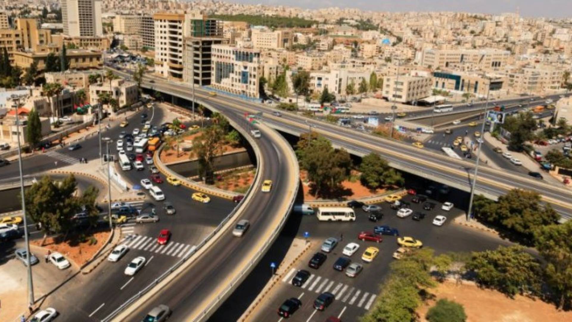 منظر من دوار الداخلية باتجاه غرب عمان