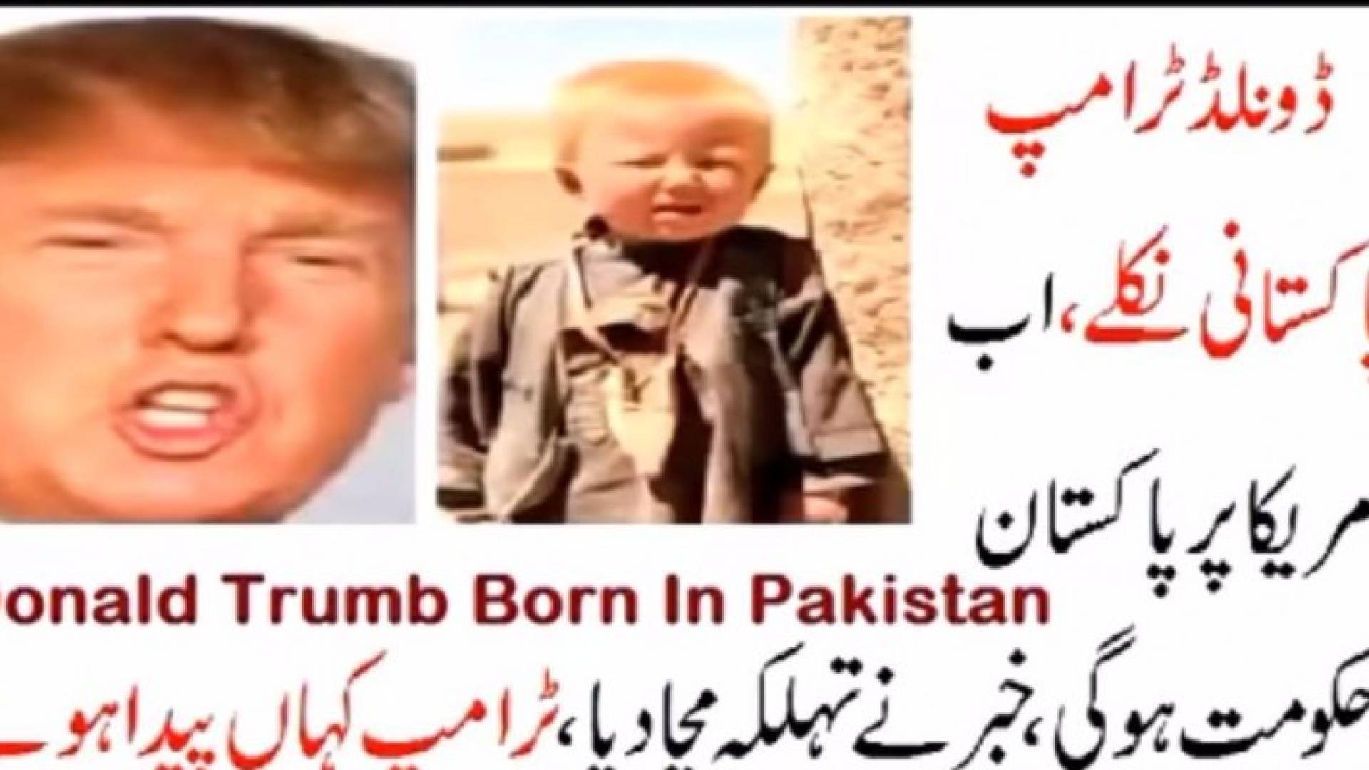 القناة قالت في تقريرها إن ترامب ولد في باكستان