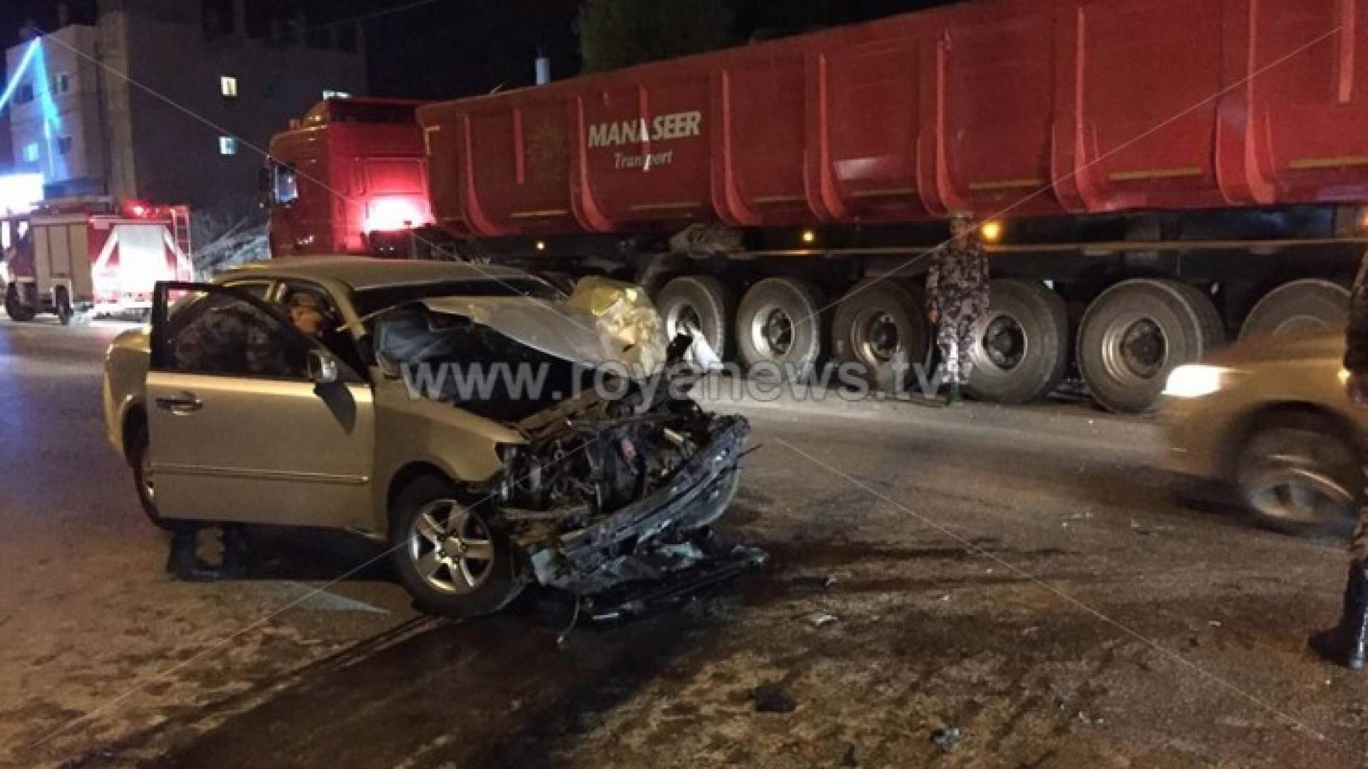 صورة من الحادث على طريق العدسية