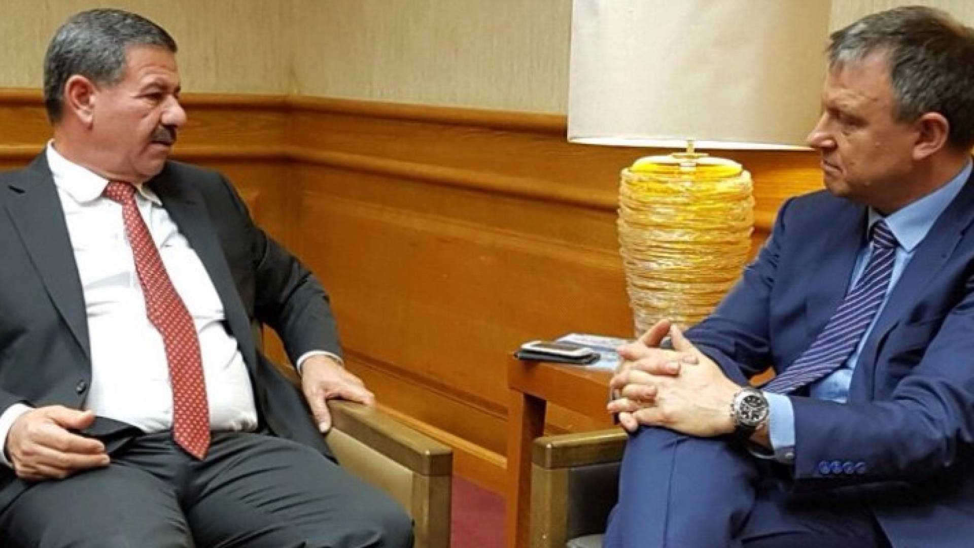 لقاء عضو " الكنيست " الإسرائيلي أريئيل مرغليت بأمين عام سلطة وادي الأردن المهندس سعد ابو حمور