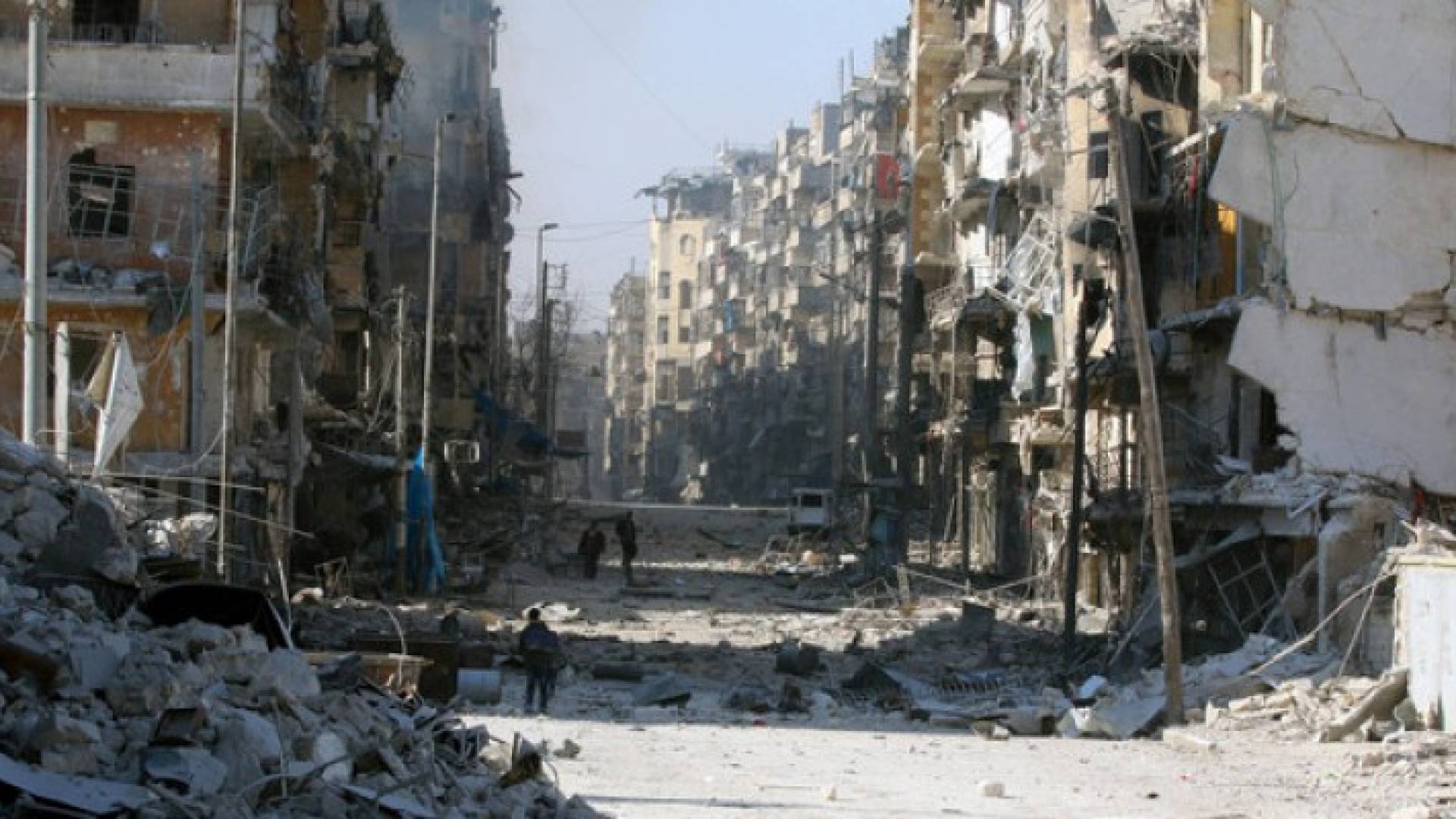 جانب من الدمار في حلب- أرشيفية