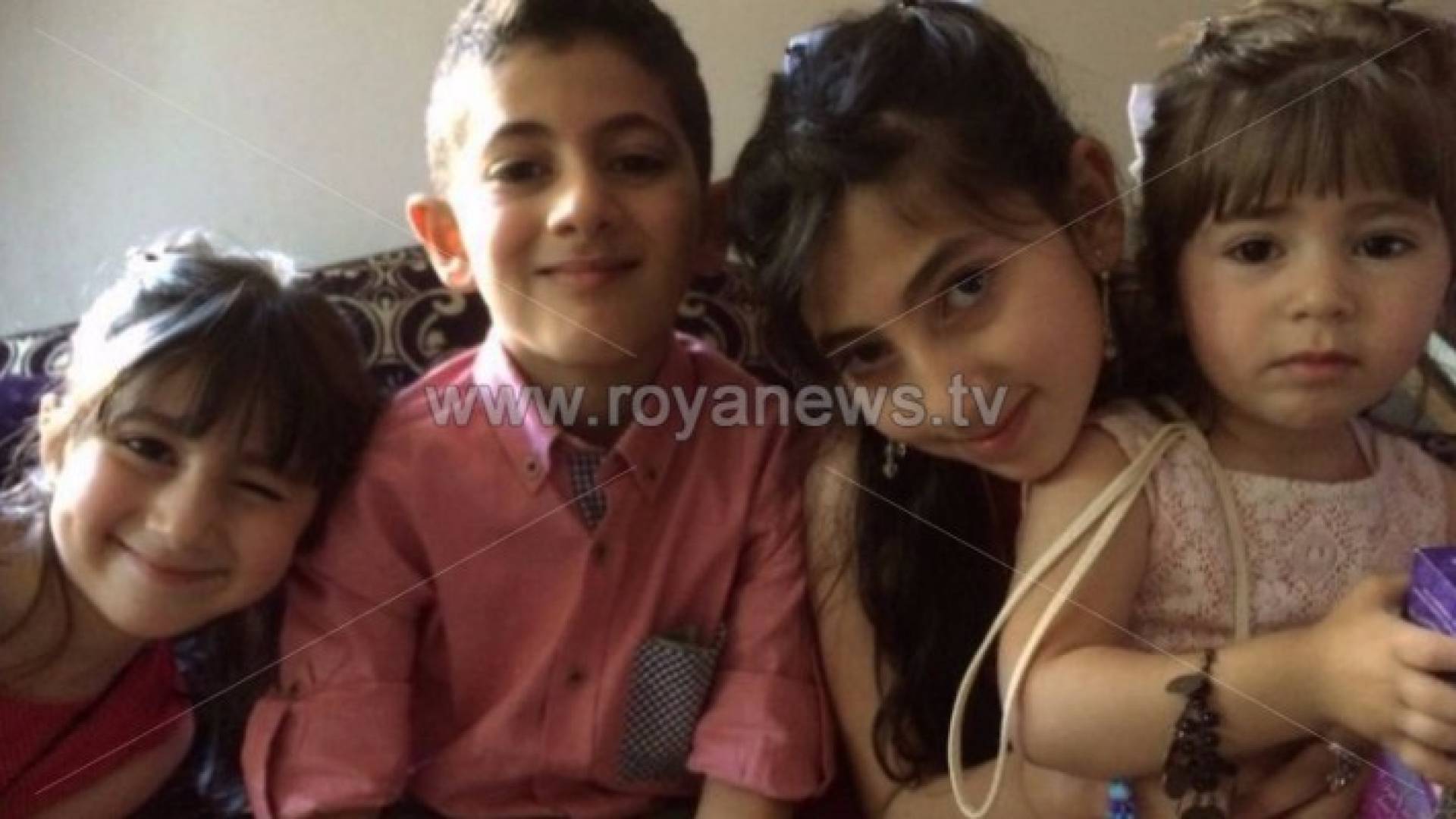 الأطفال الأشقاء ليان وعمر وتالا وجمان