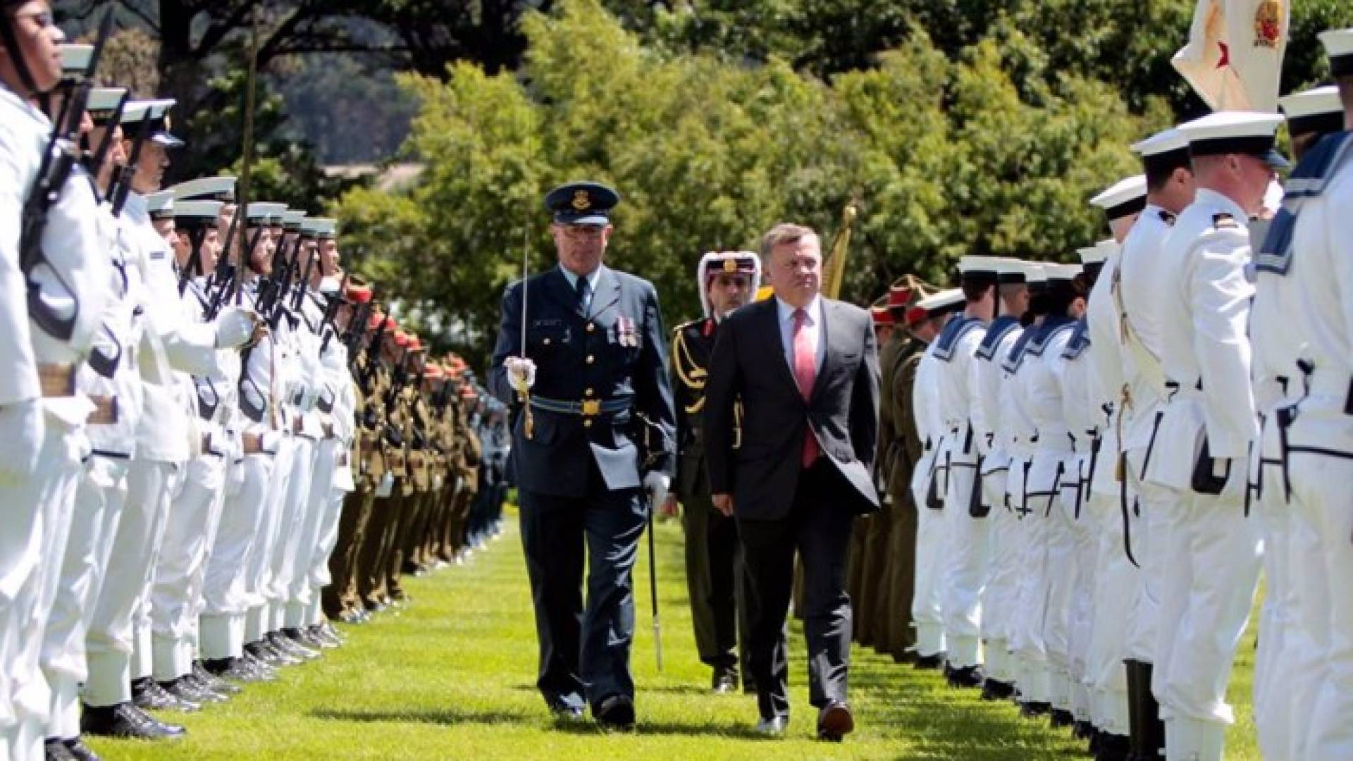 جانب من زيارة الملك إلى نيوزيلندا