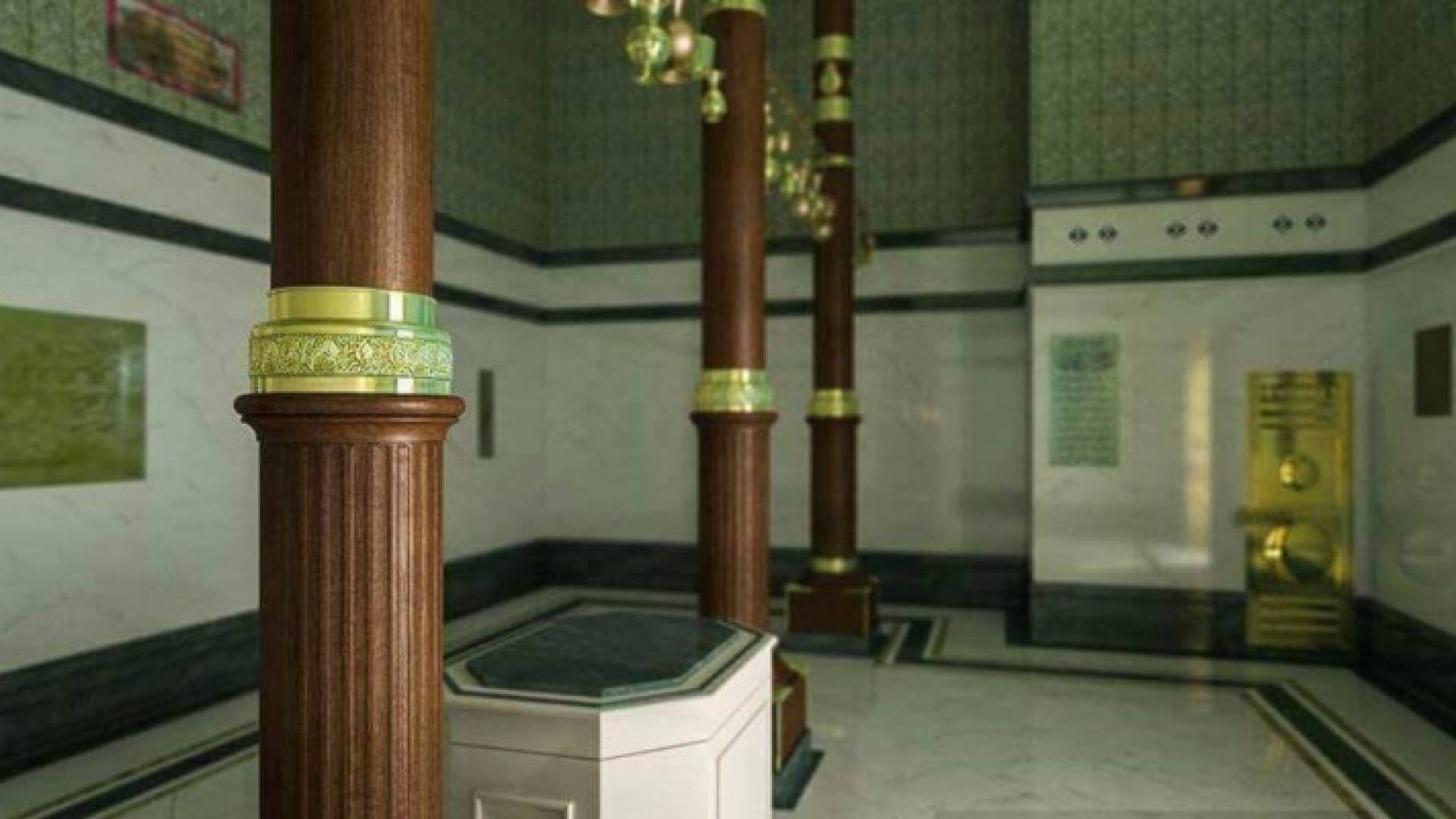 الكعبه المشرفه من الداخل