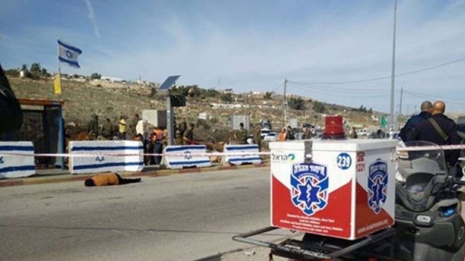 مكان استشهاد الشاب الفلسطيني 