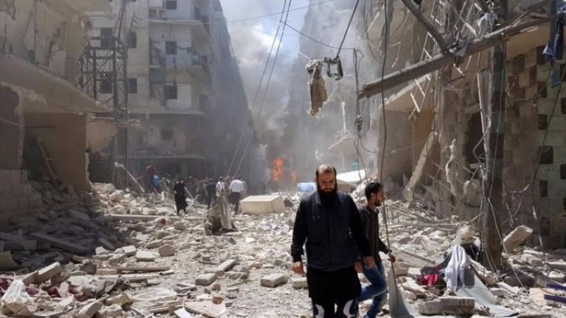 آثار الدمار في حلب 
