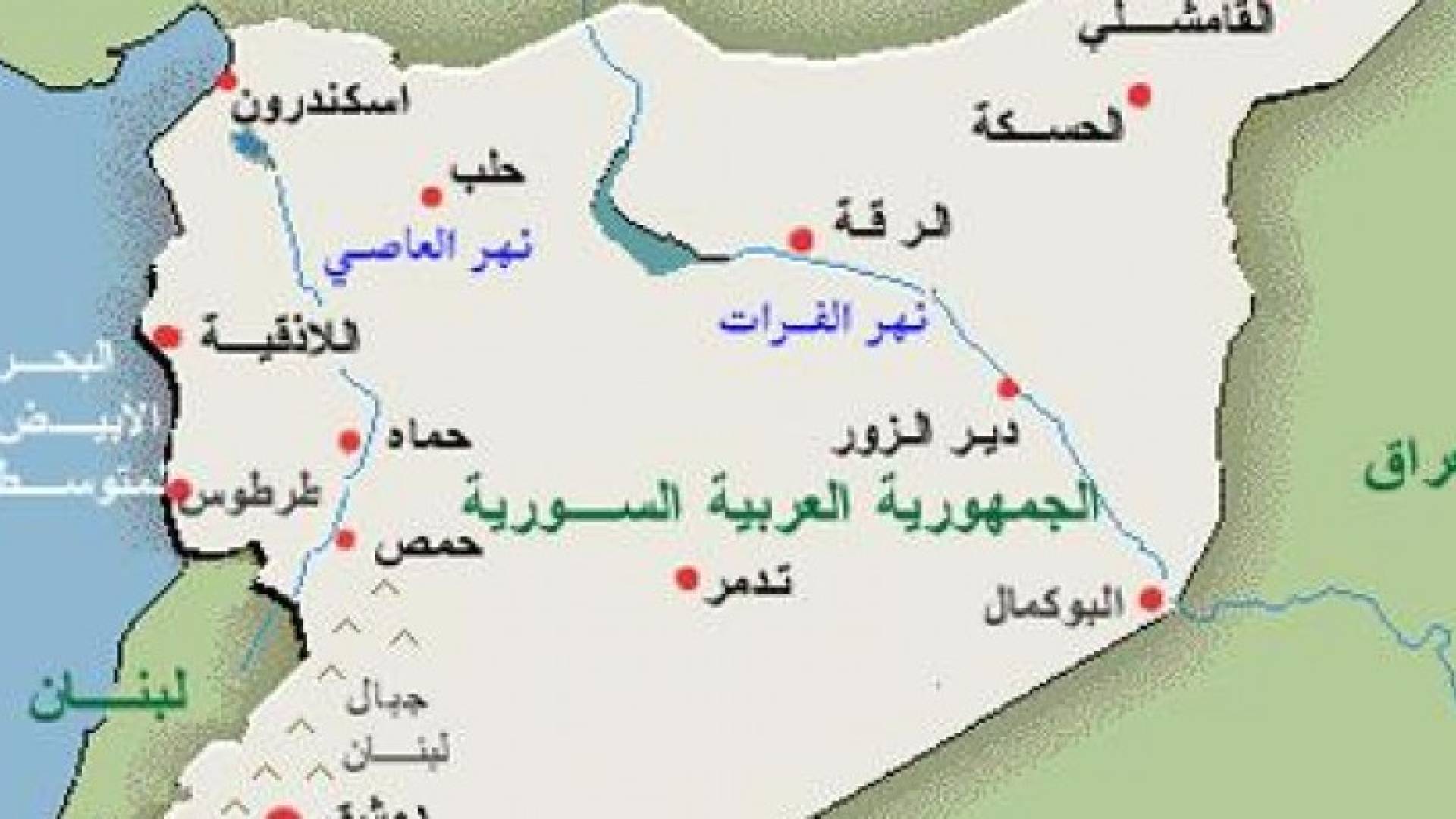 خريطة سوريا