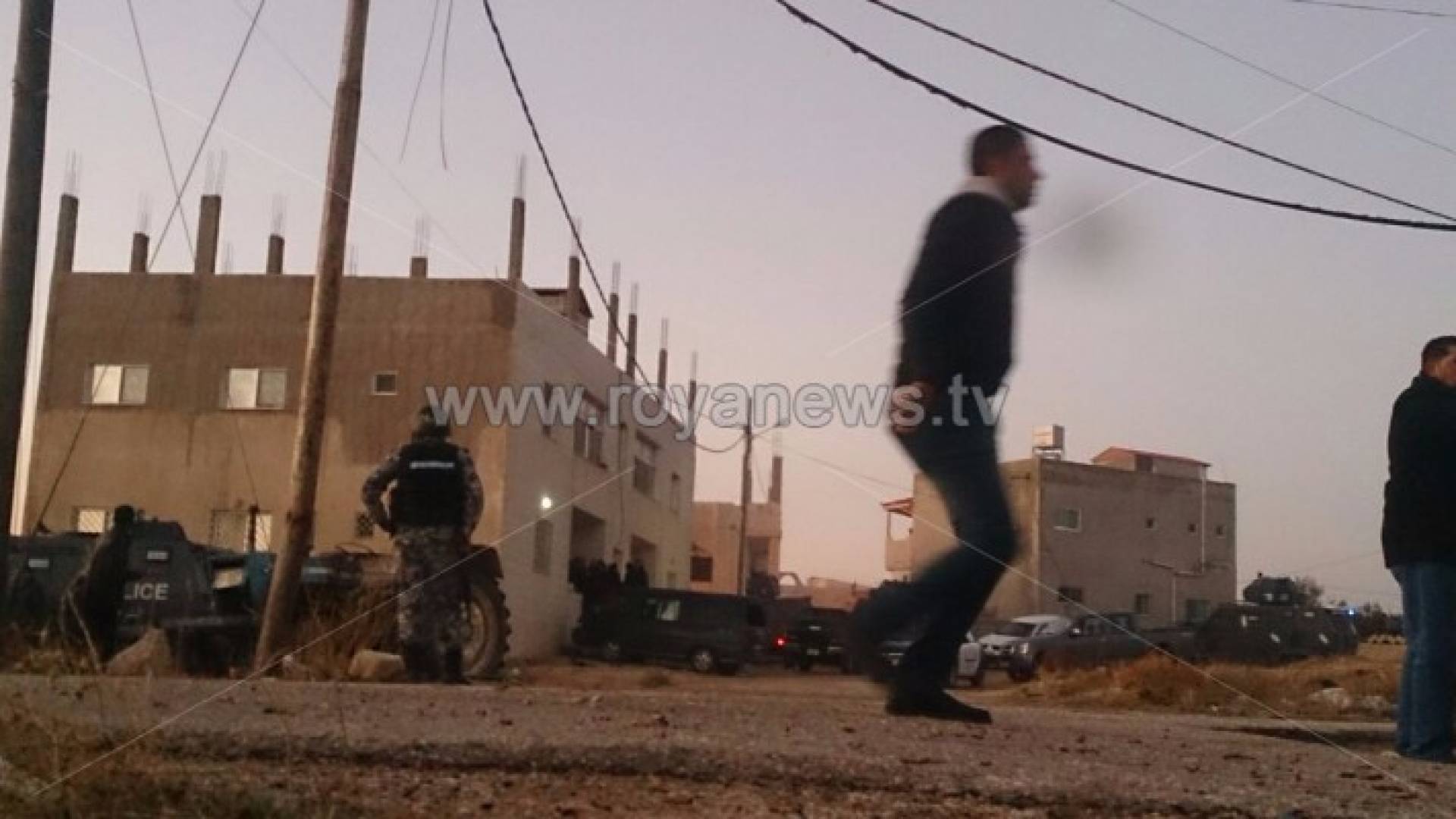 من المداهمة الأمنية في الكرك
